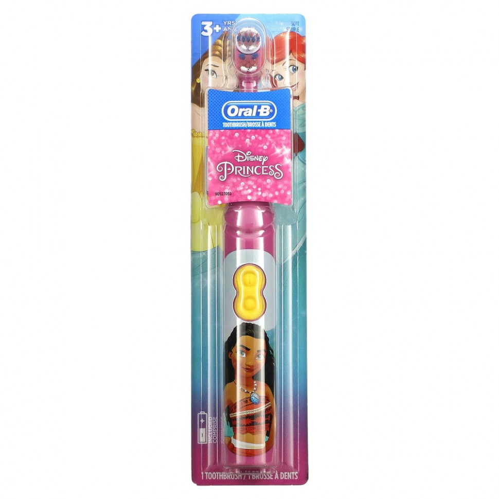Oral-B, детская зубная щетка на батарейках, мягкая, принцесса Disney, 1 шт. ORL-83313