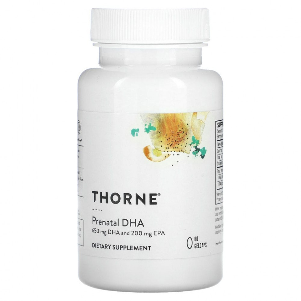 Thorne, Пренатальная ДГК, 60 капсул THR-01325