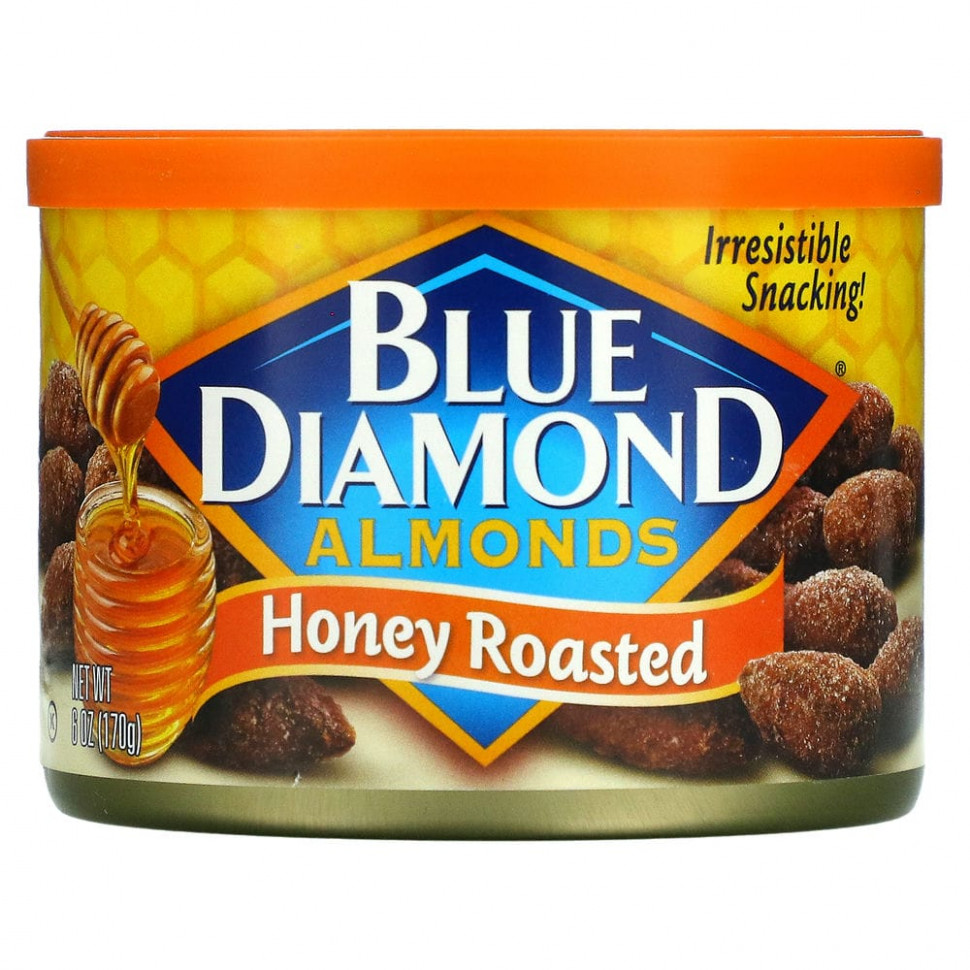 Blue Diamond, Миндаль, обжаренный с медом, 170 г (6 унций) Блу Даймонд DIA-07256