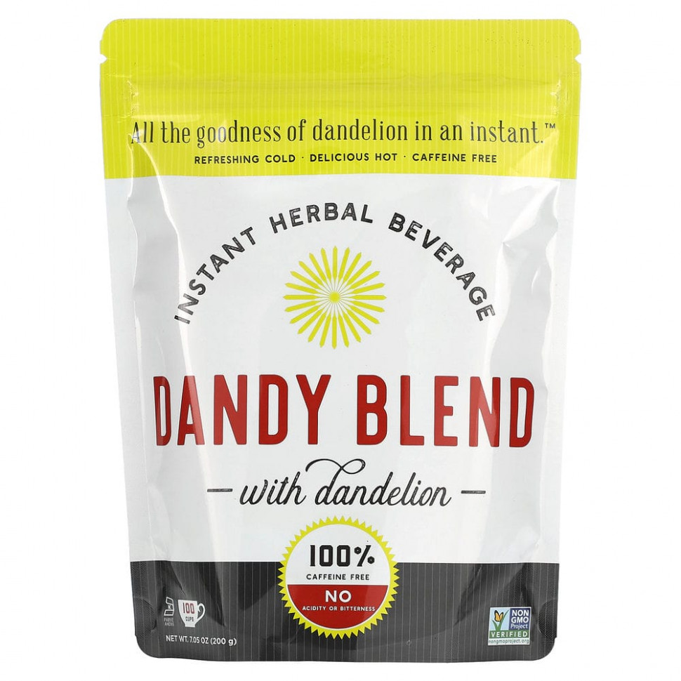 Dandy Blend, растворимый травяной напиток с одуванчиком, без кофеина, 200 г (7,05 унции) Дэнди Блэнд DAN-15023