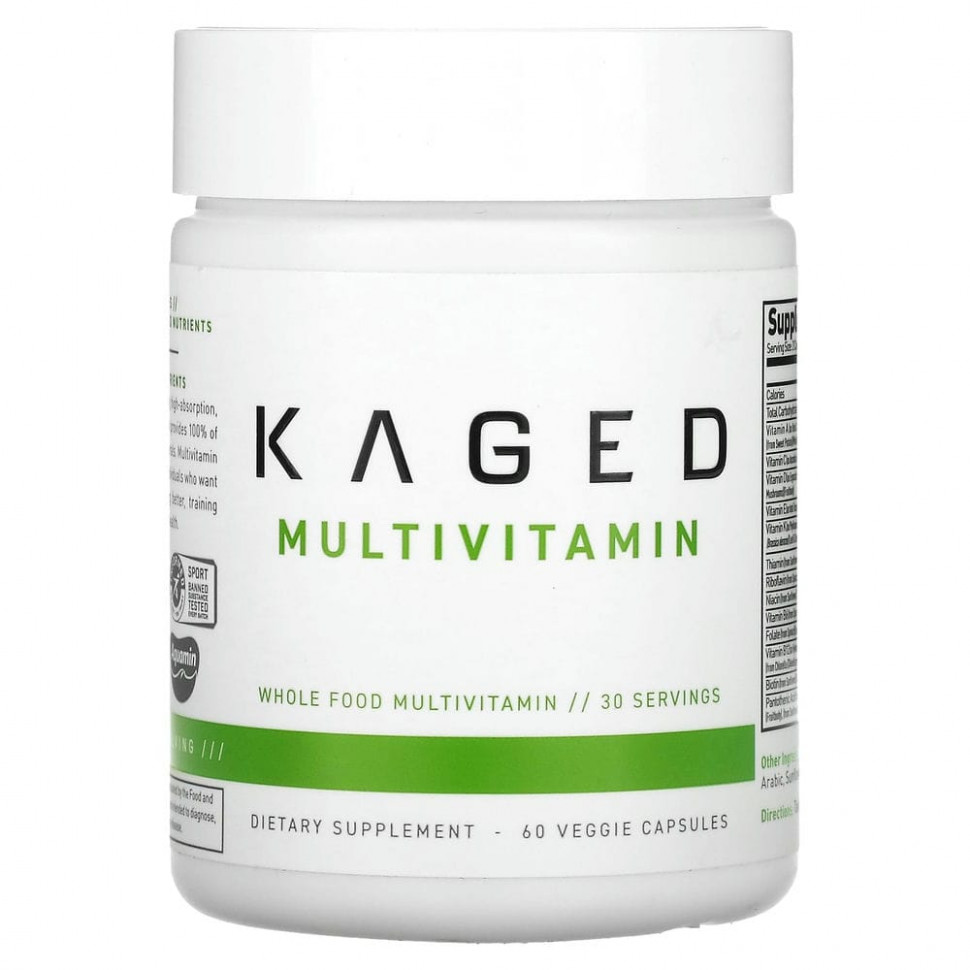 Kaged Muscle, MultiVitamin, 60 растительных капсул Кагетмускле KGD-00782