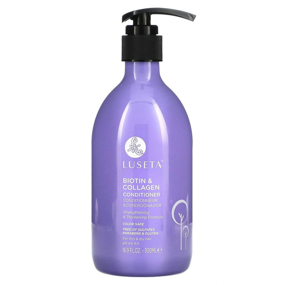 Luseta Beauty, Биотин и коллаген, кондиционер, 16,9 жидких унций (500 мл) LBY-00416