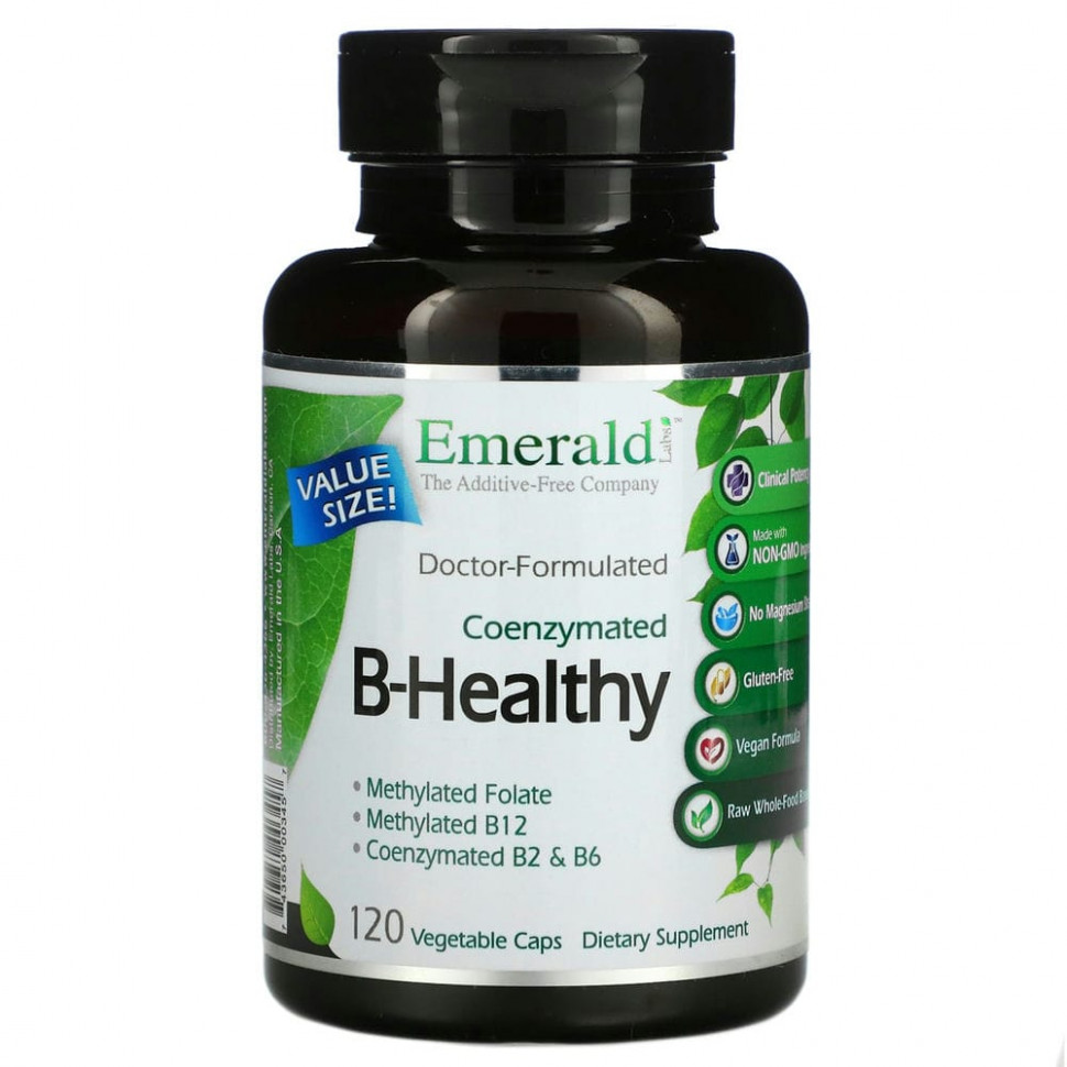 Emerald Laboratories, Coenzymated B-Healthy, 120 растительных капсул Эмеральд Лабораторис EMR-00345