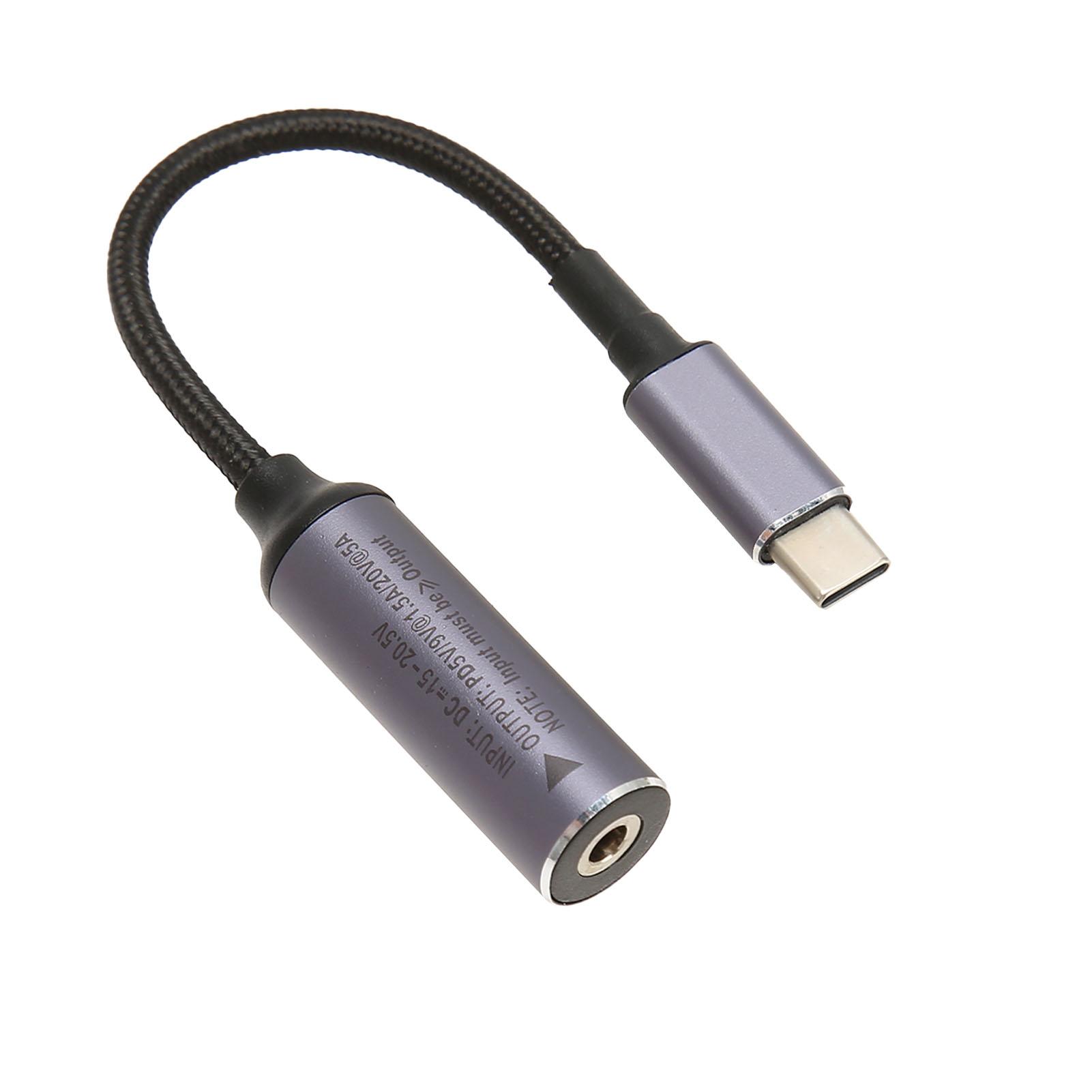 PD DC 4.0ммx1.7мм Гнездовой вход на USB Type C Штекер Кабель для зарядки 100 Вт DC4017 на Type C Кабель для телефонов планшетов gray mfySpace