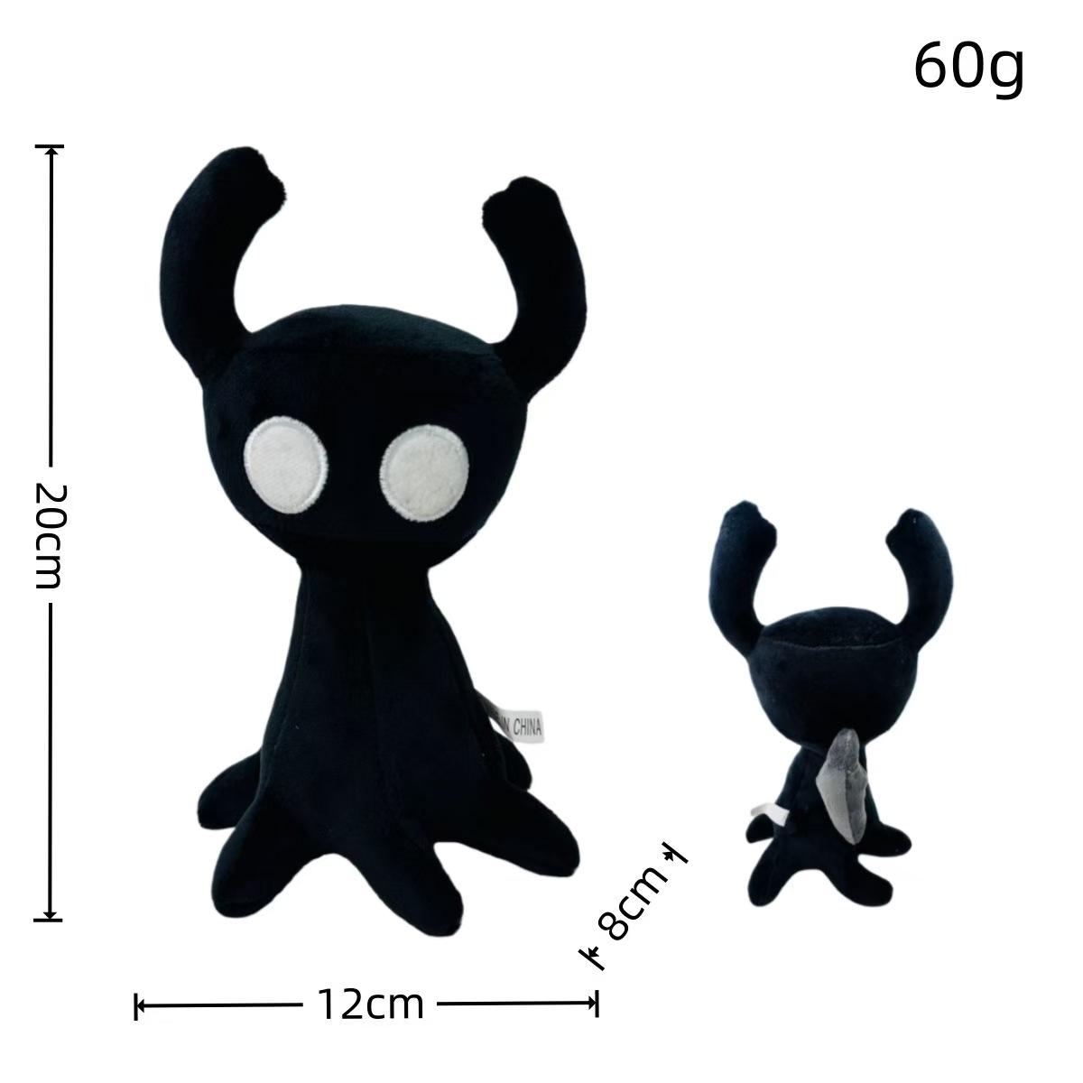 Hollow Knight Plush Toy Soft Stuffed Animal Cartoon Game Figure Collectible for Boys Birthday Holiday Gift black TOY-01