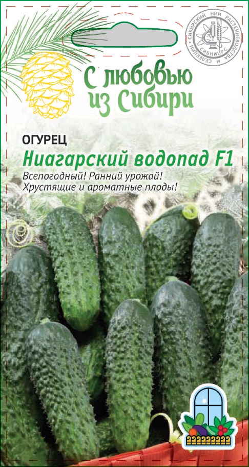 Огурец Ниагарский водопад F1 0,25 гр, цв.п. (Сибирская серия) АгроСемФонд