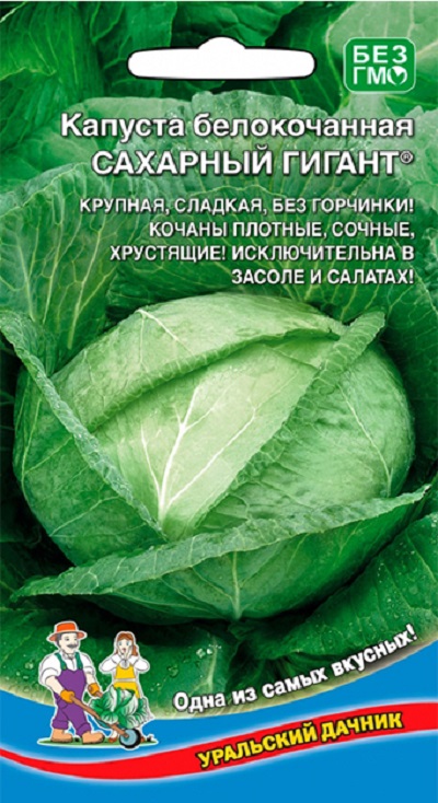 Капуста белокочанная Сахарный гигант (УД) 0,3 гр цв.п. АгроСемФонд
