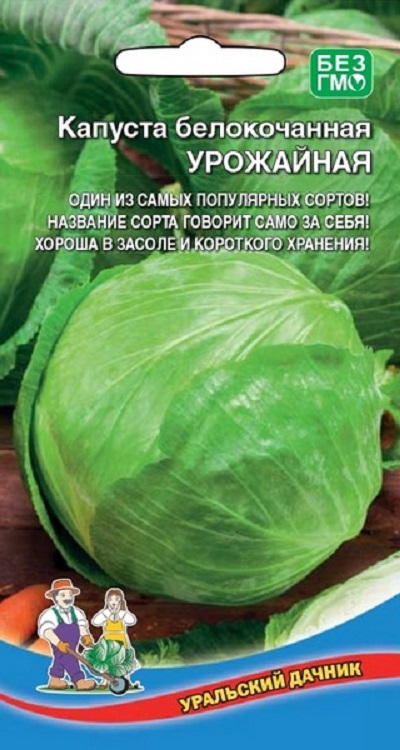 Капуста белокочанная Урожайная (УД) 0,3 гр цв.п. АгроСемФонд