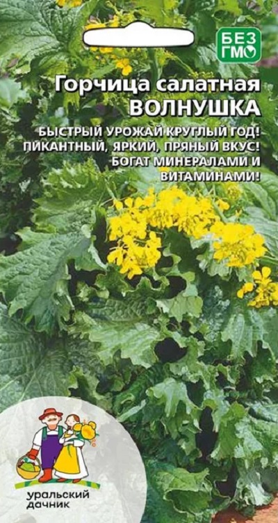 Горчица салатная Волнушка (УД) 1 гр цв.п АгроСемФонд