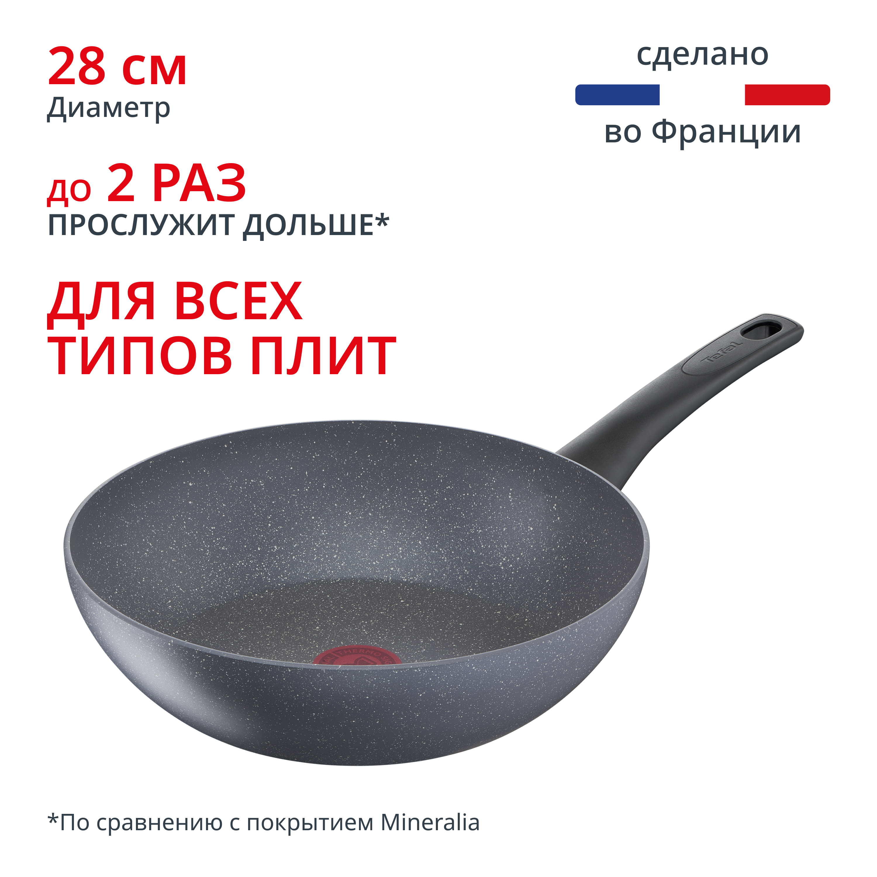 Индукционная сковорода-вок Healthy Chef 28 см G1501972 Tefal