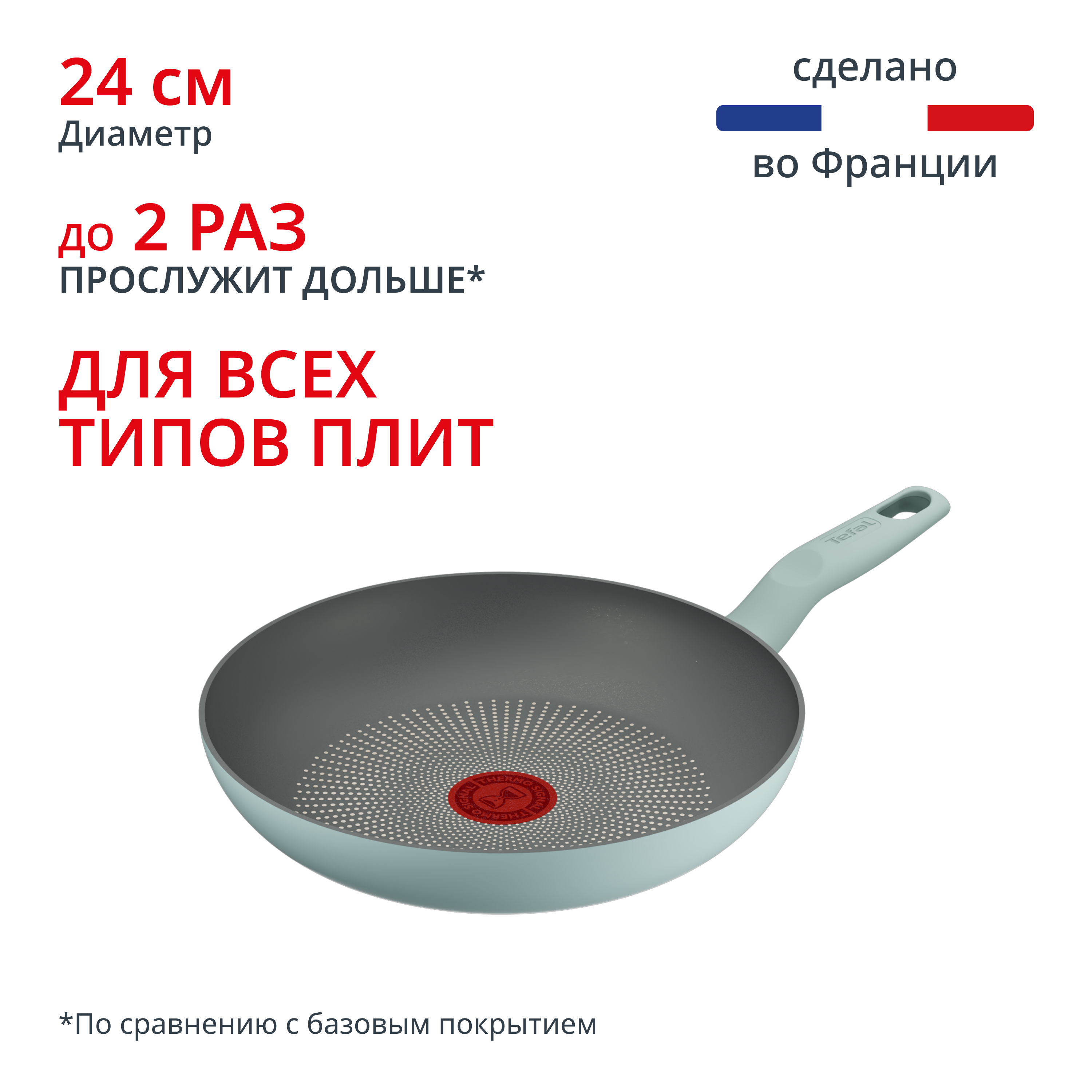 Сковорода Halo Eucalyptus 24 см G0160402 Tefal