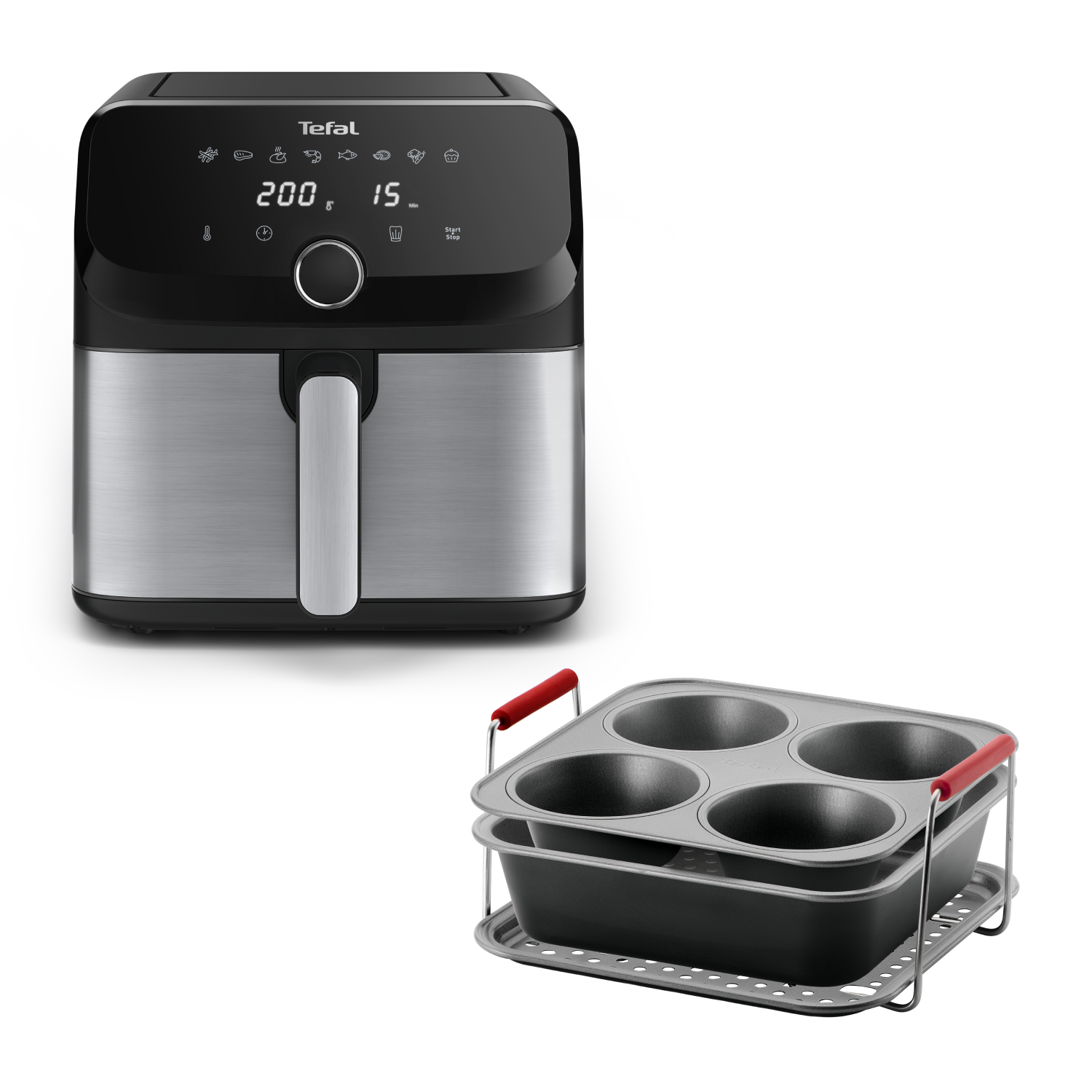 Аэрогриль Easy Fry Mega 7.5 л EY855D10 + Набор аксессуаров J701S344 Tefal 1RT1K83X