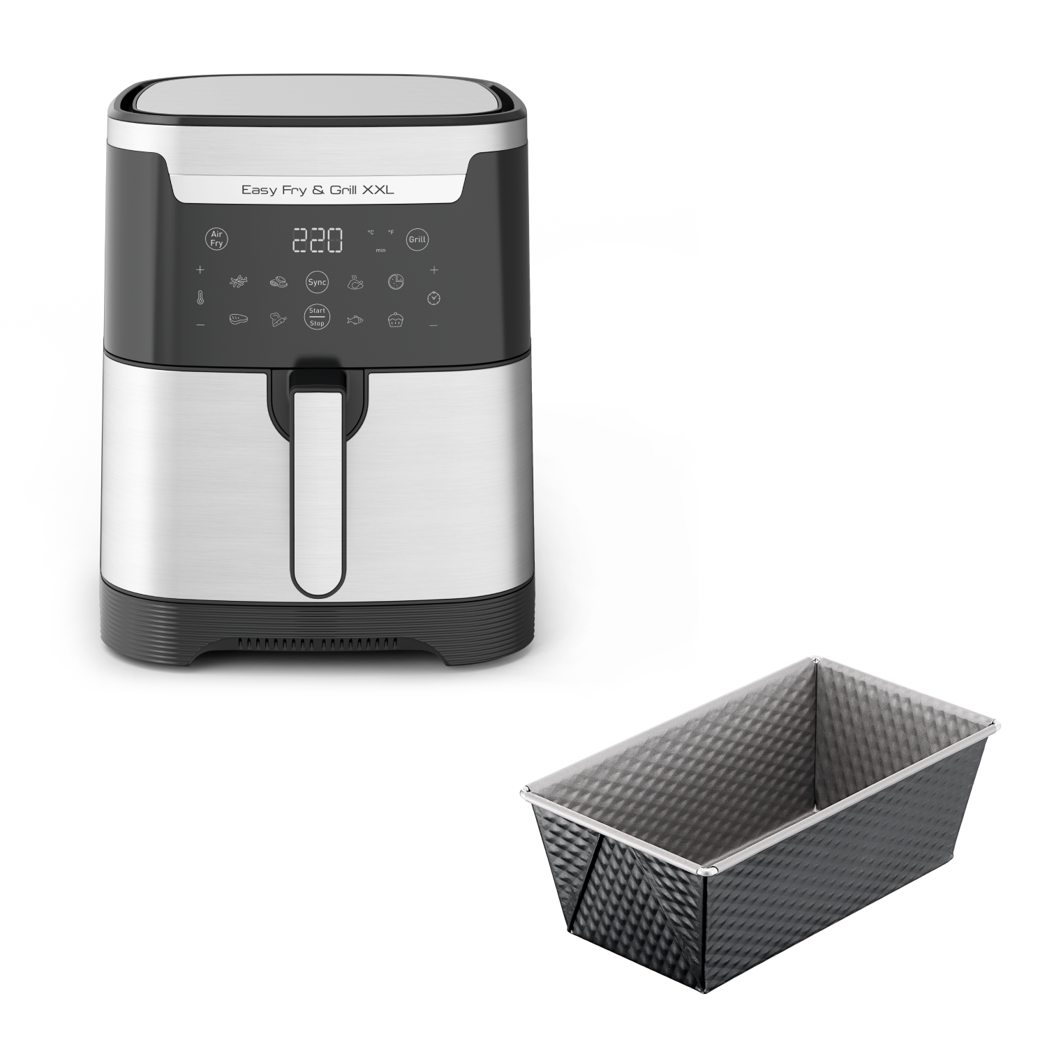 Аэрогриль EY801D15 + Форма для выпечки Tefal J1760325 EYH5KO9B