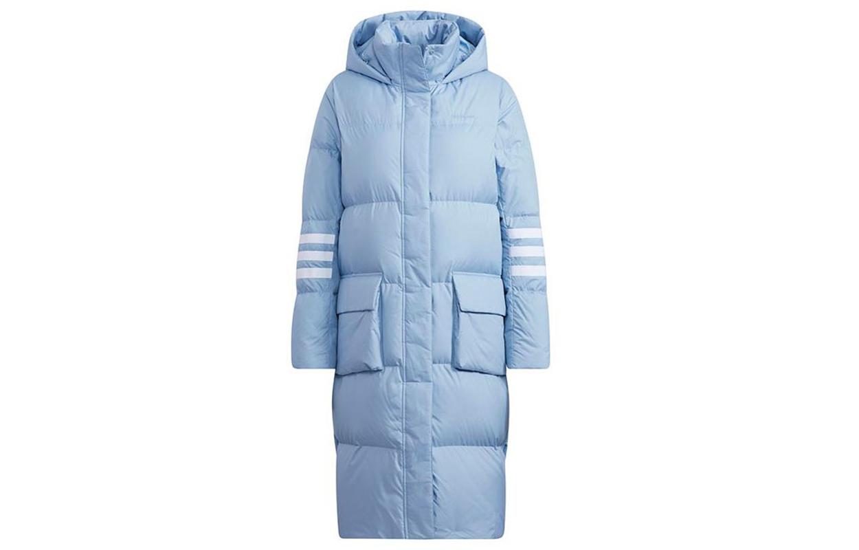 Adidas Neo Пуховик Зимний Женский Голубой H18622 M white