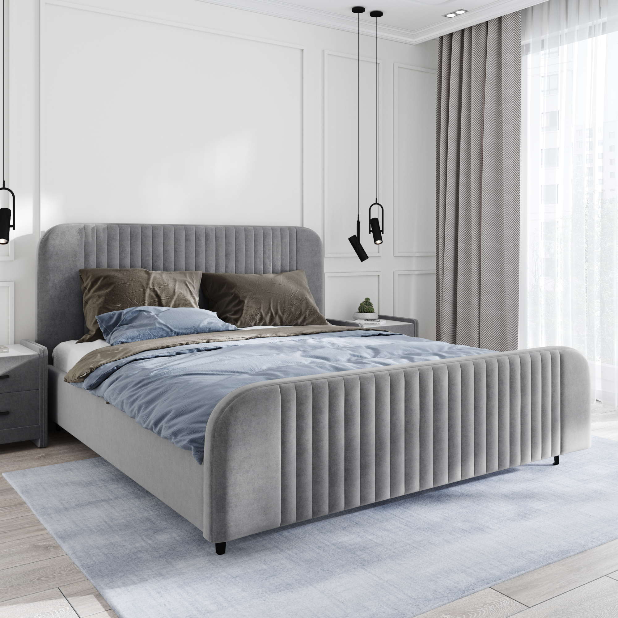 Кровать с подъемным механизмом Миранда Люкс 180х200 Lazurit ик0066