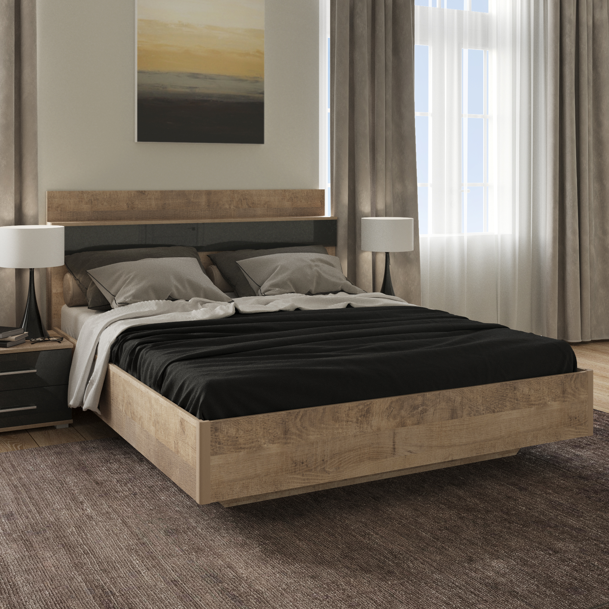 Кровать с подъемным механизмом Авангард 160x200 Lazurit 7650