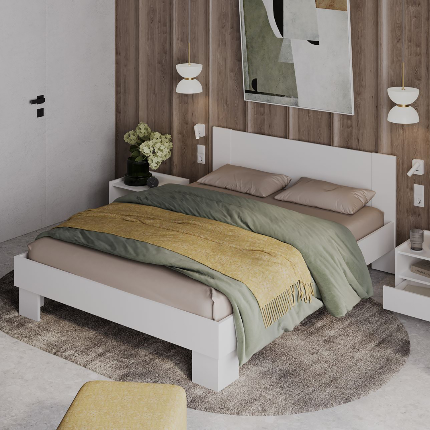 Кровать Мартина 160x200 белый Lazurit 4042