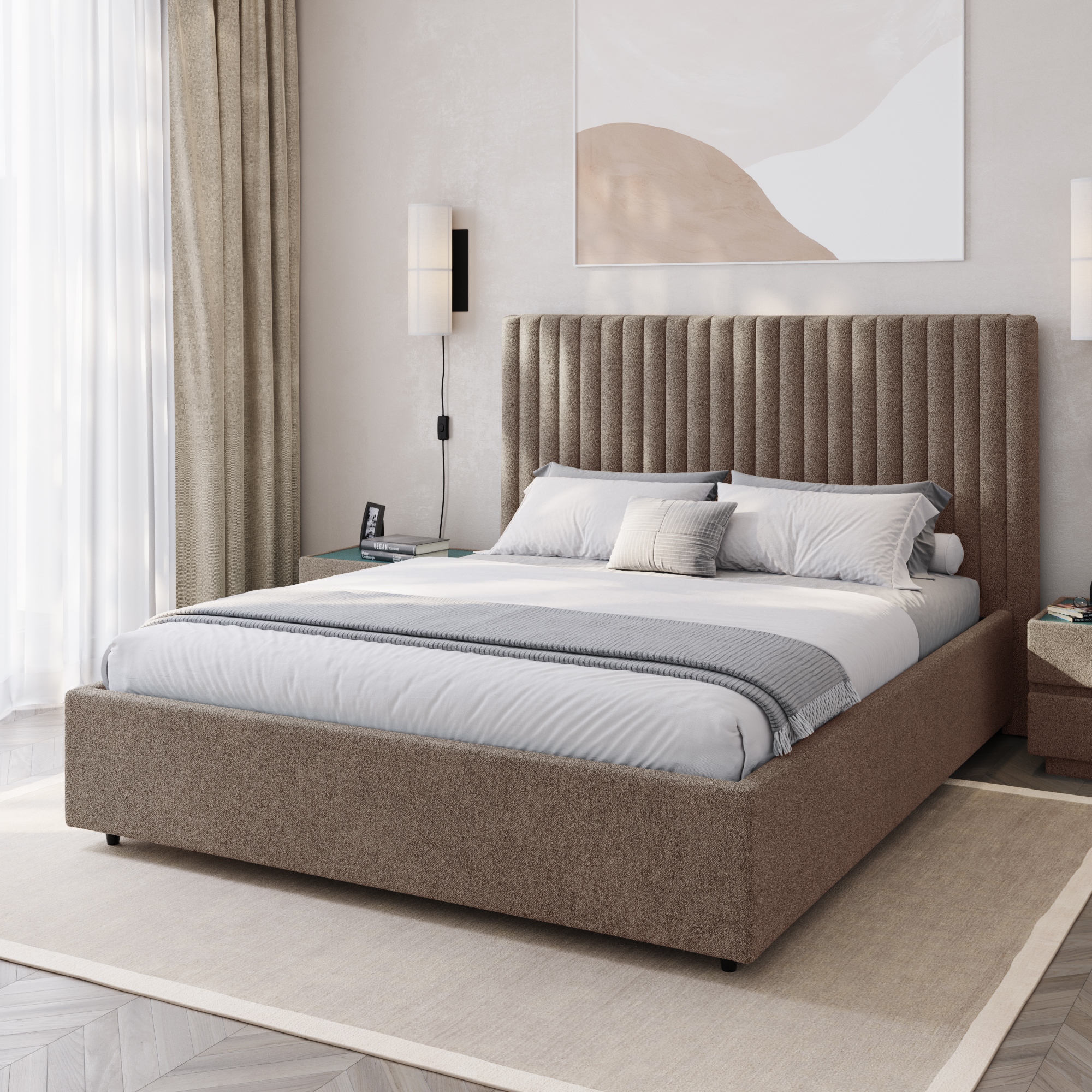 Кровать Максима 160x200 clarins 230 Lazurit 9536