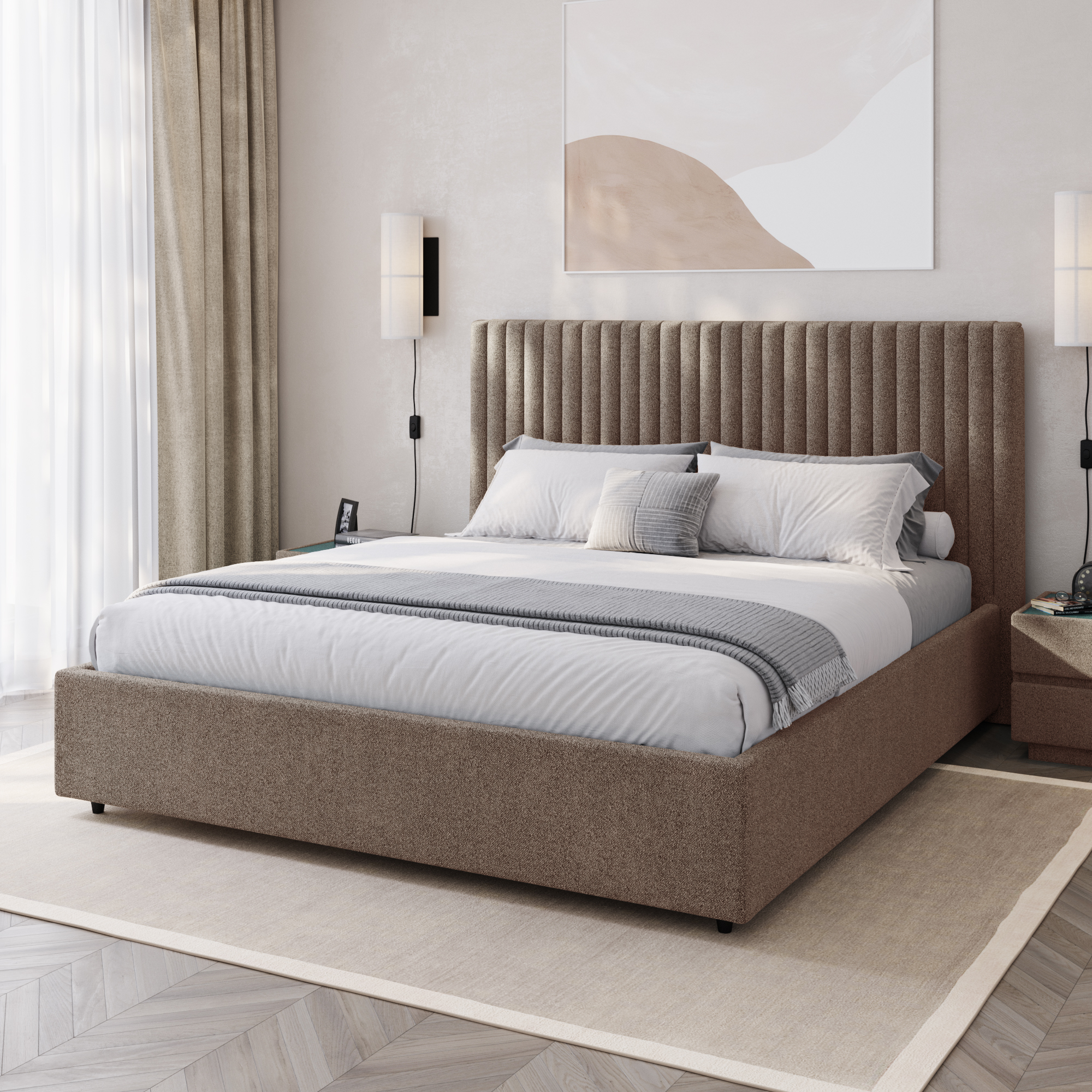 Кровать Максима 180x200 clarins 230 Lazurit 9538