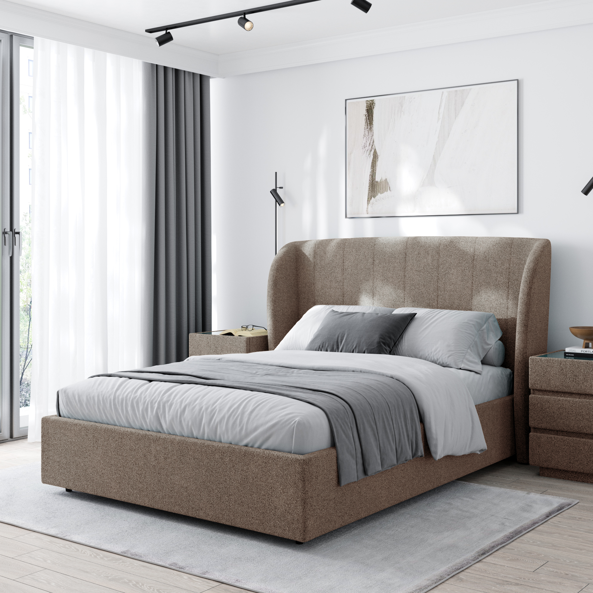 Кровать Алессия 140x200 clarins 230 Lazurit 9564