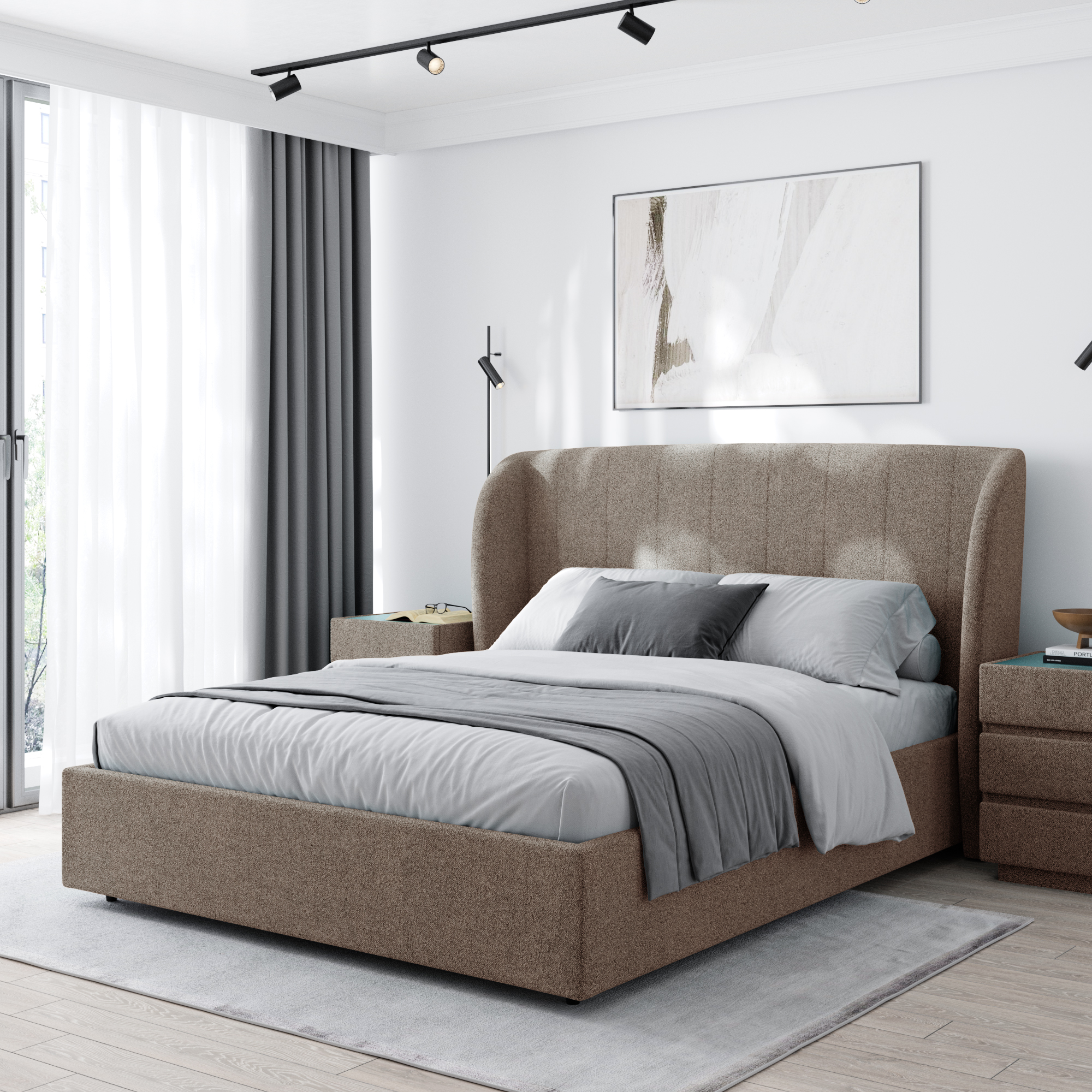 Кровать Алессия 160x200 clarins 230 Lazurit 9566