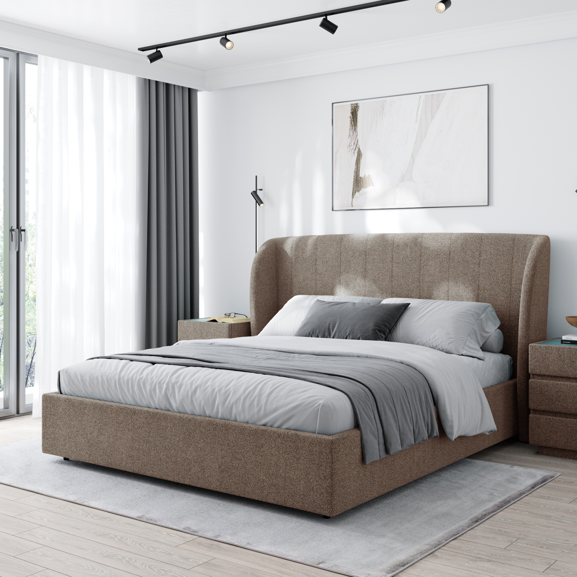 Кровать Алессия 180x200 clarins 230 Lazurit 9568