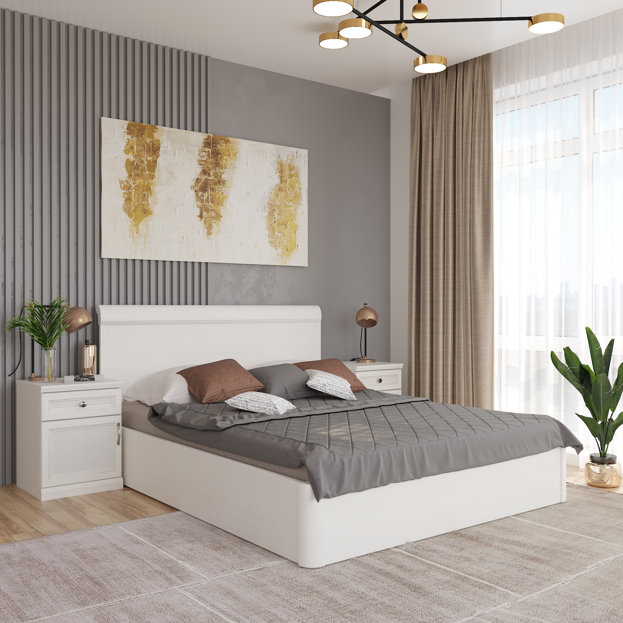 Комплект для спальни «Белладжио» с кроватью 160х200 см Lazurit Компл.0234