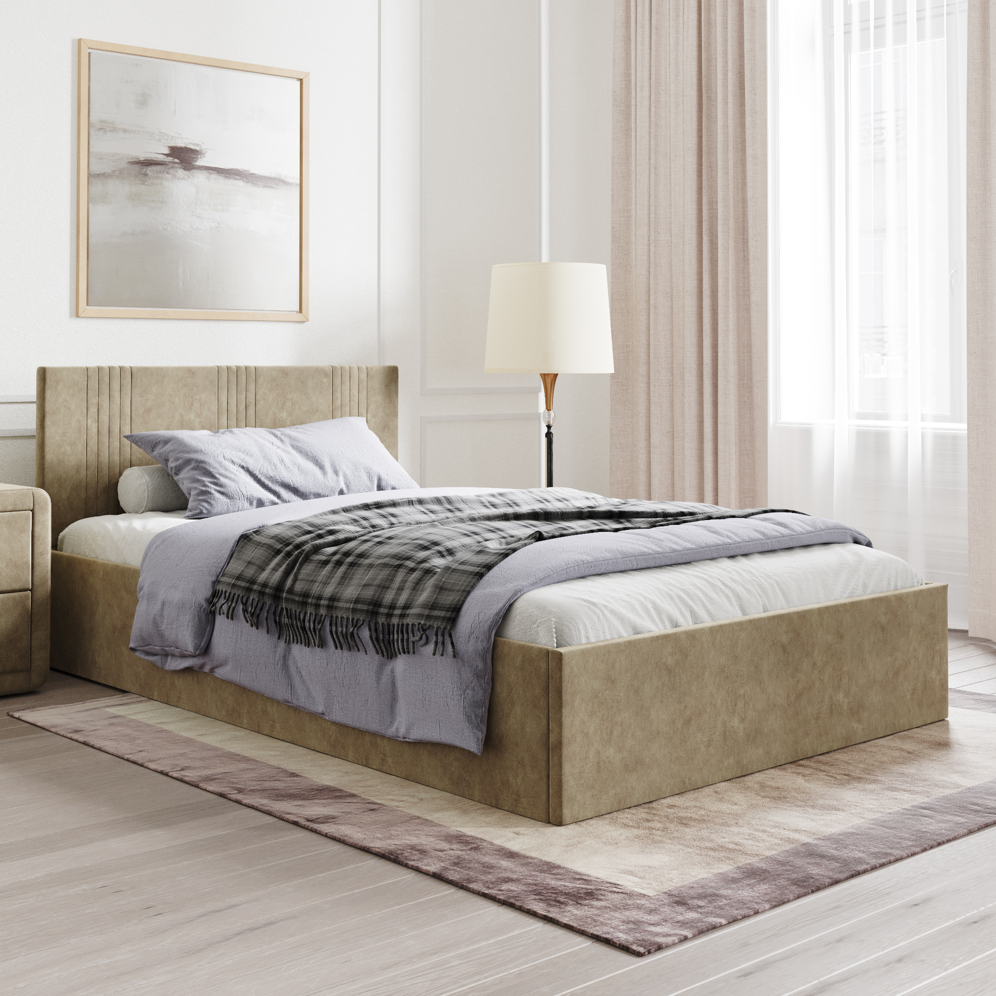 Кровать Элис 120x200 Kashemir 135 Lazurit 7029