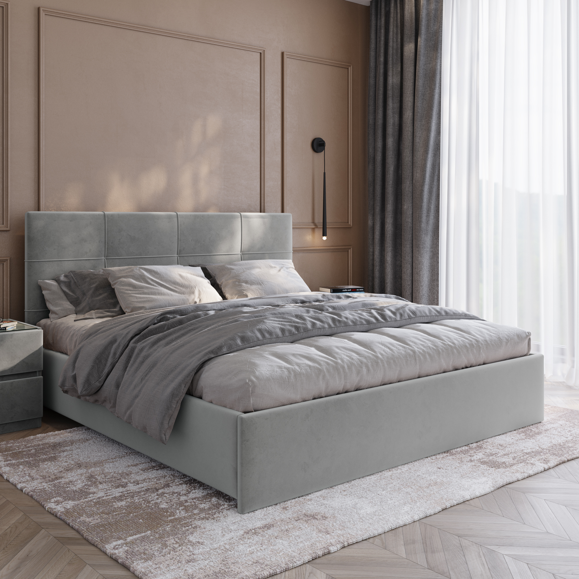 Кровать Мальва 180x200 velutto 52 Lazurit 8475