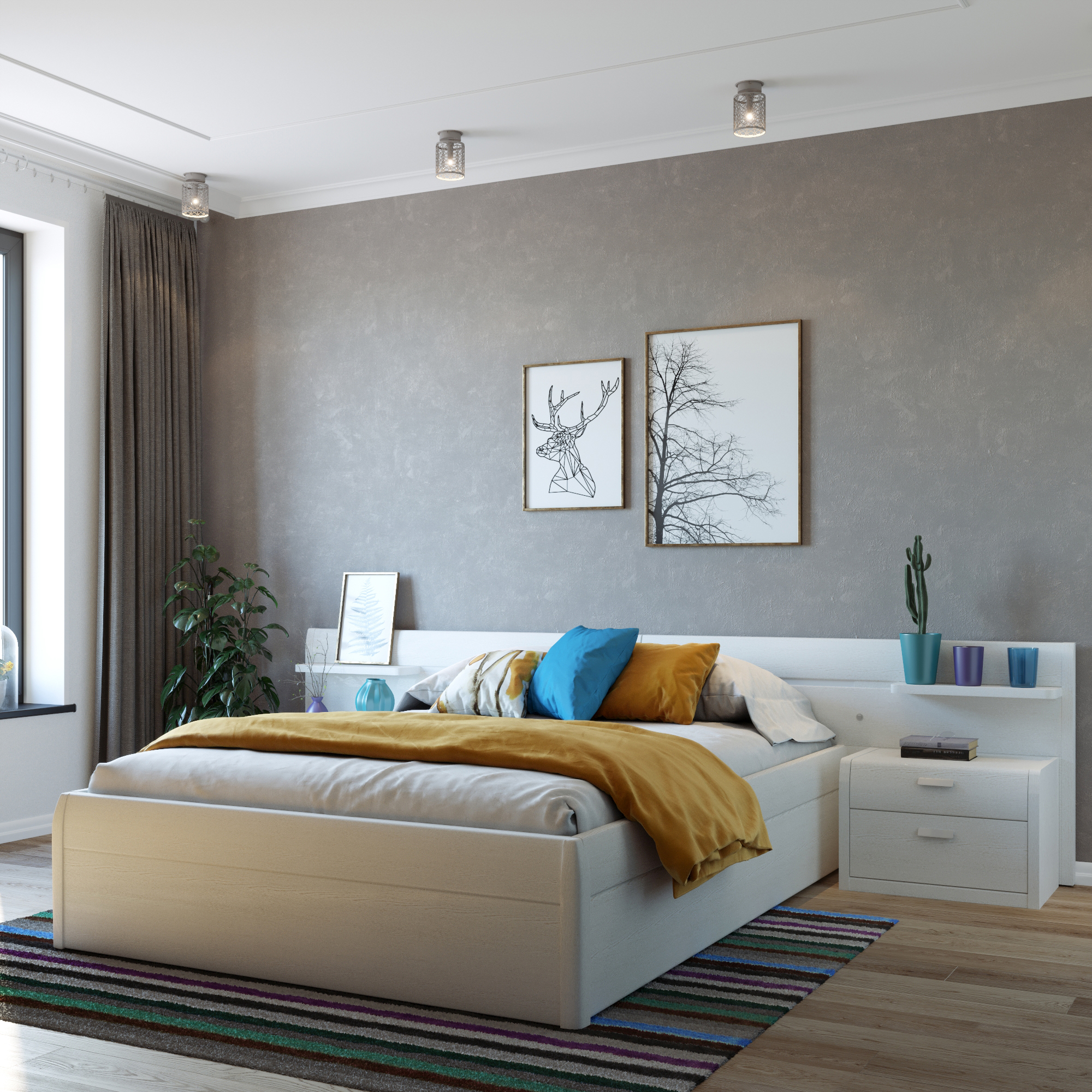 Кровать с подъемным механизмом Илона 180x200 Lazurit 5235