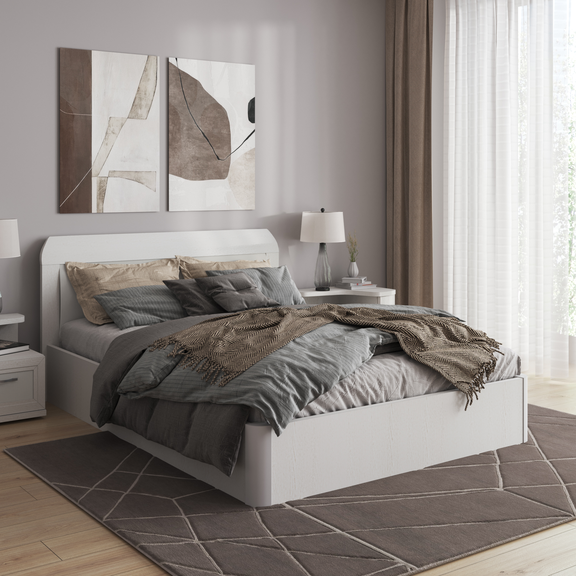 Кровать Магна с подъёмным мех-змом 140x200 Lazurit 0477б