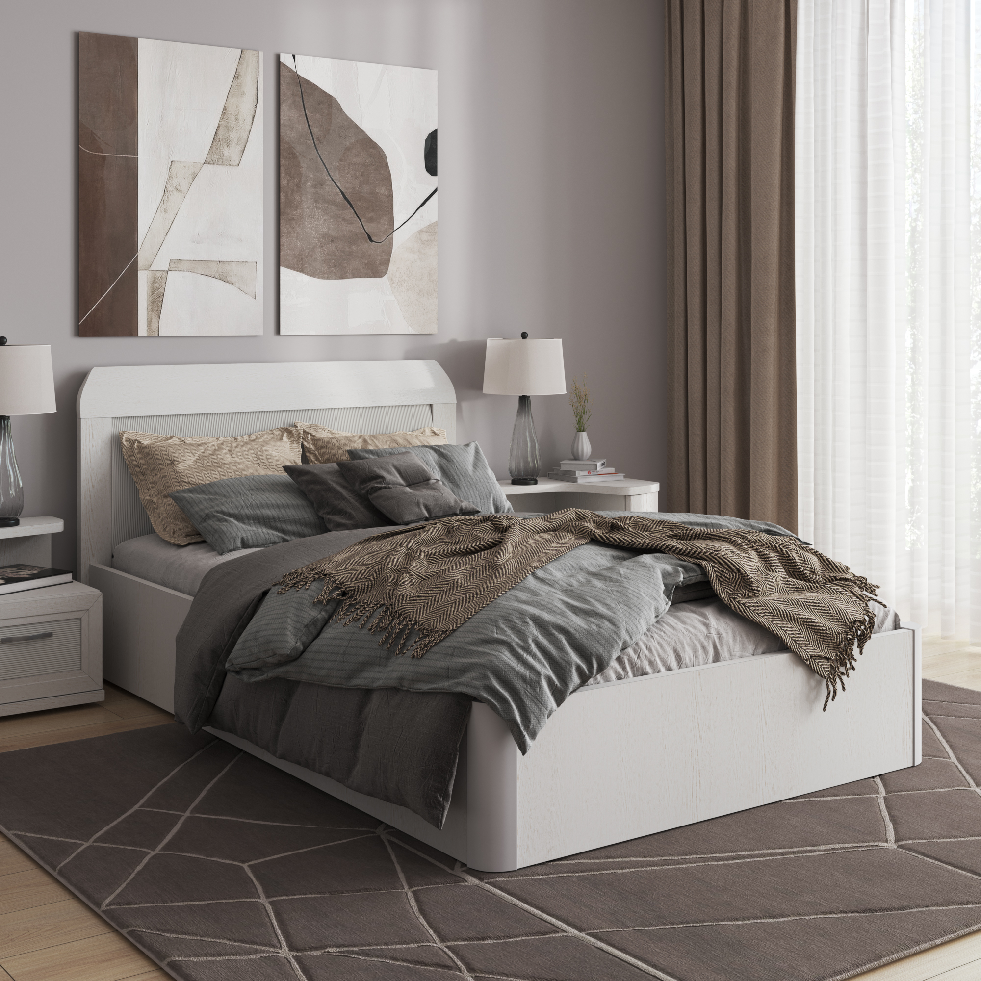 Кровать Магна с подъёмным мех-змом 120x200 Lazurit 0381б
