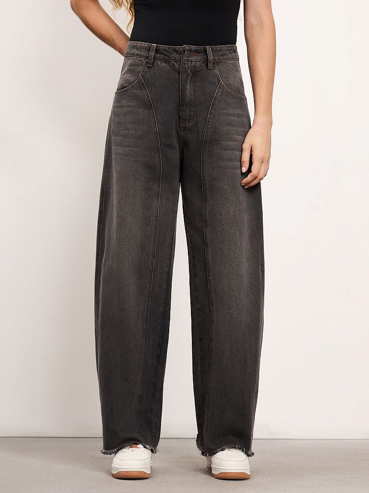 Женские джинсы  Barrel Leg Washed Jeans STREETBEAT SBW-JNSF605-D2-M