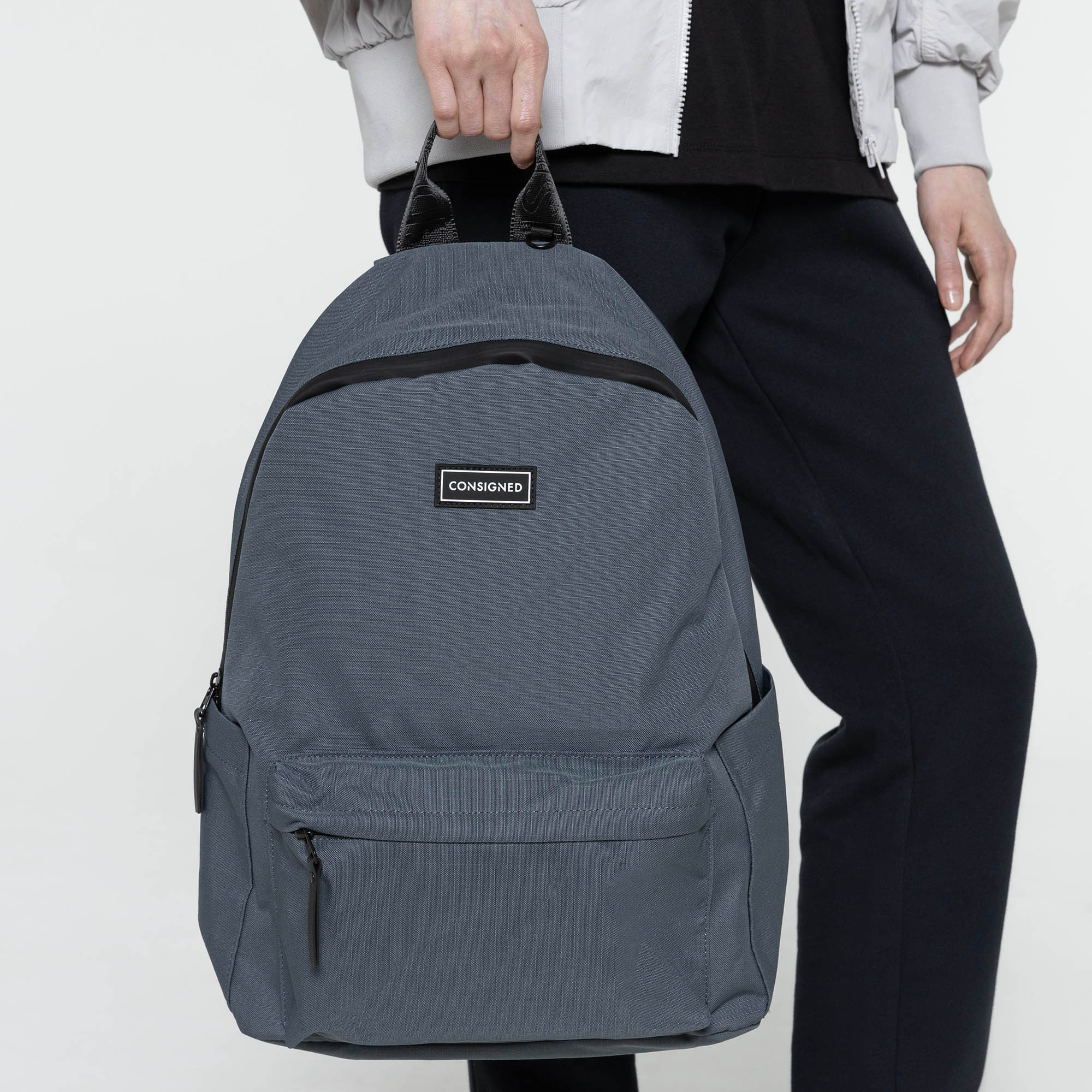 Рюкзак Consigned Zip Top Pocketed Backpack 50650-GREY-OS