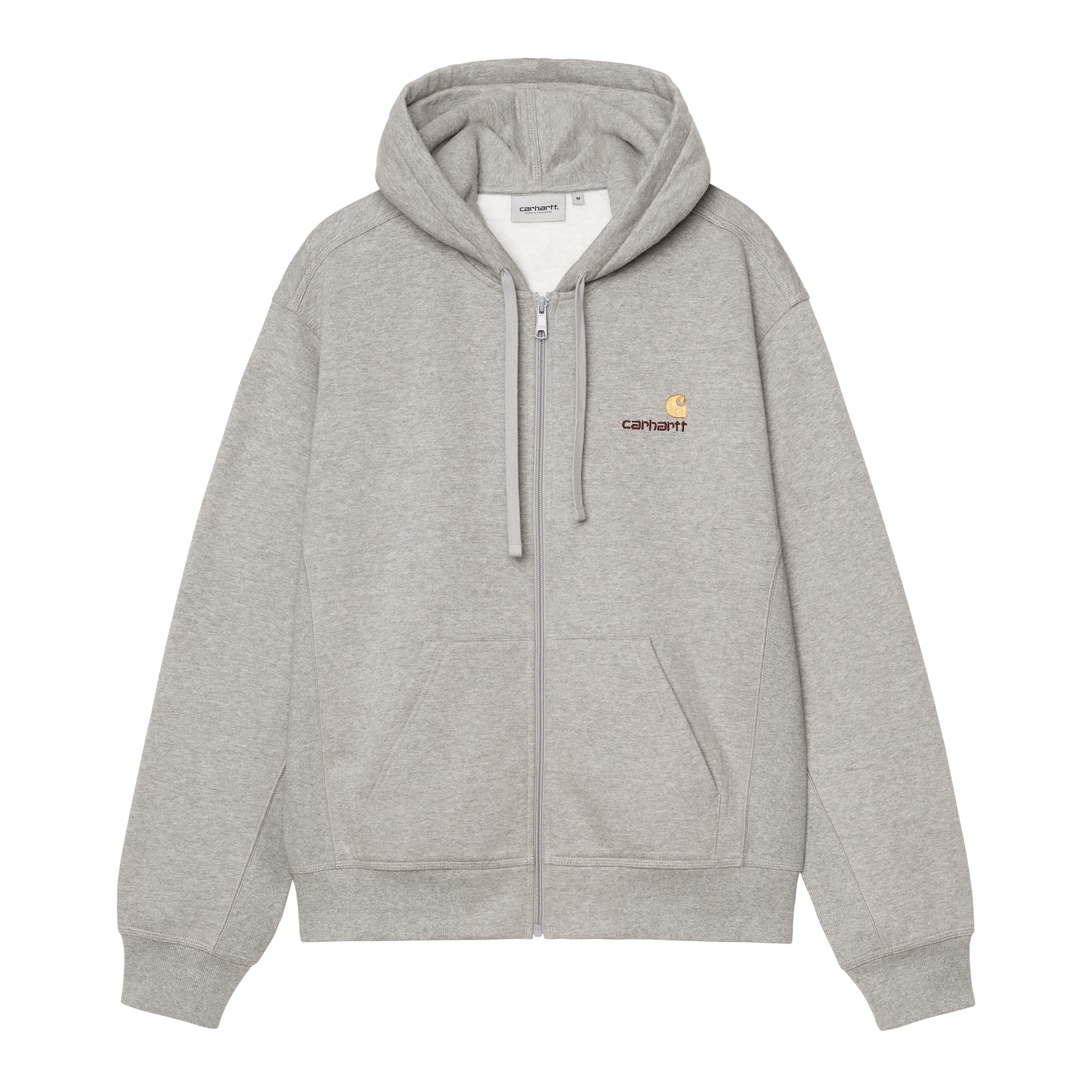 Мужская толстовка Hooded American Script Jacket Carhartt WIP I033063-GREYHTHR-M