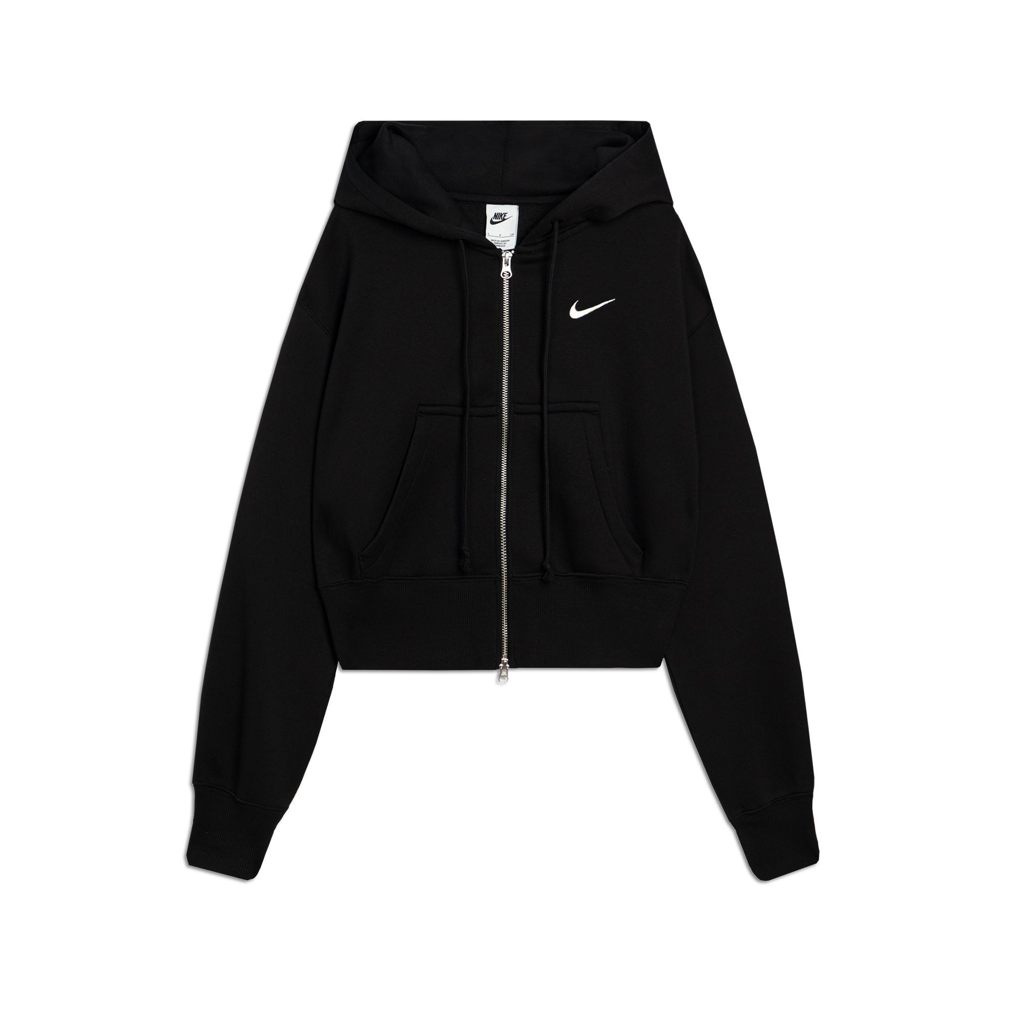 Женская толстовка Sportswear Phoenix Fleece Loose Full-Zip Cropped Hoodie Nike HV2426-010-L