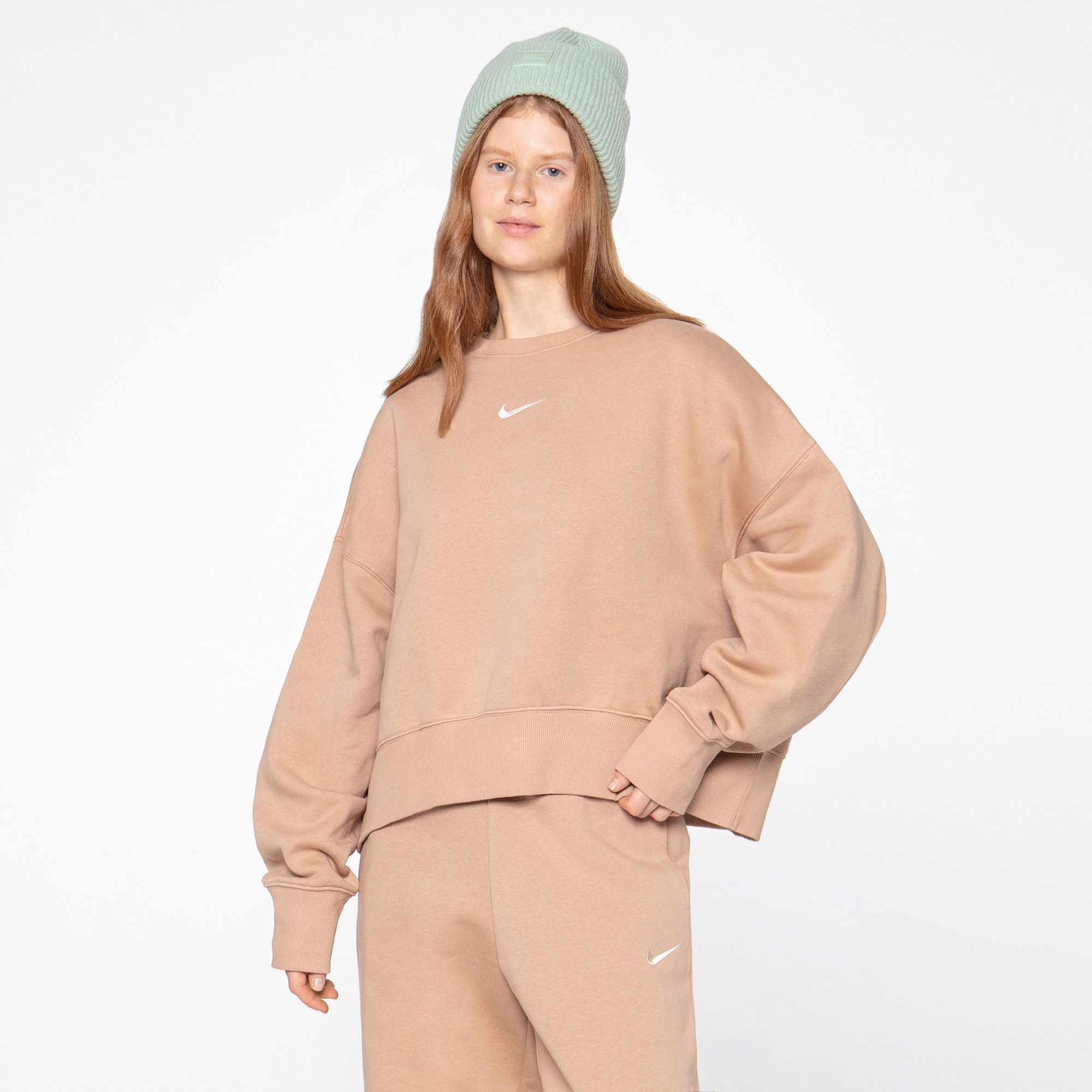 Женский свитшот Nike Sportswear Phoenix Fleece Over-Oversized Crewneck DQ5761-200-L