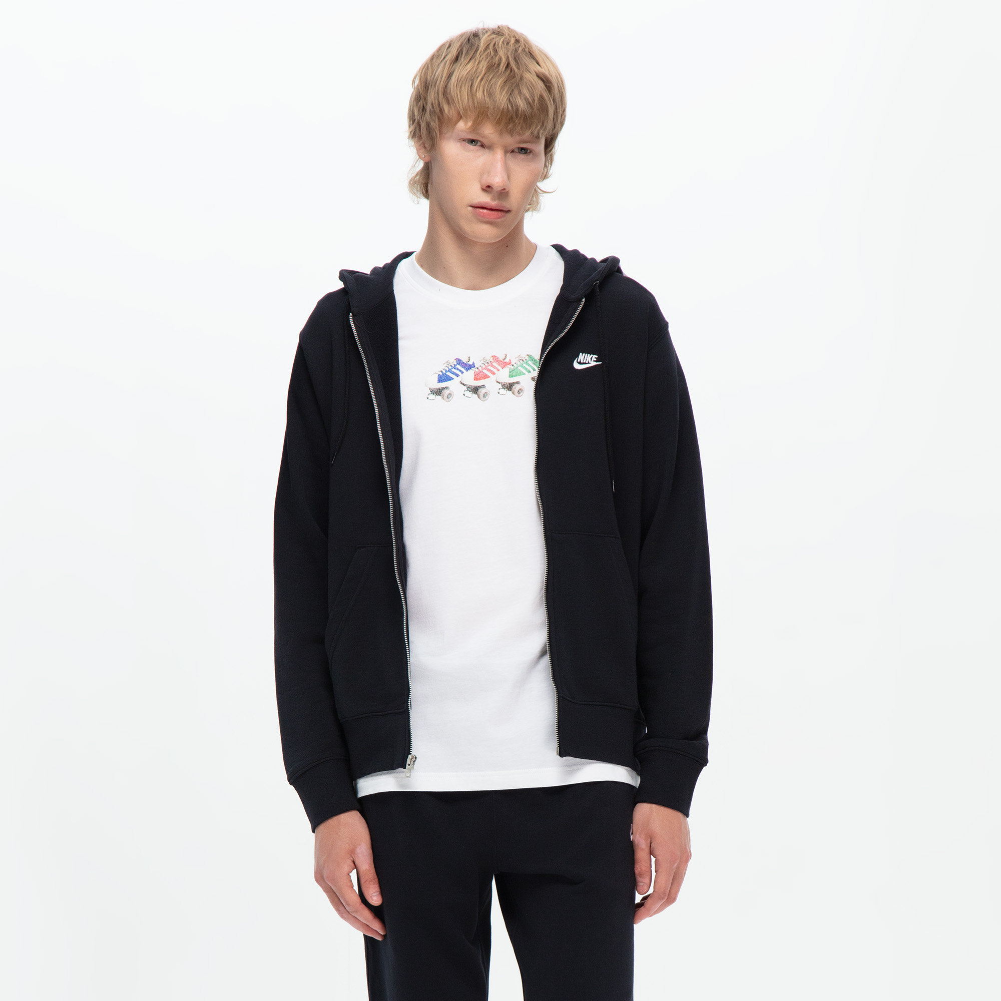 Мужская толстовка Club French Terry Full Zip Hoodie Nike FN3884-010-L