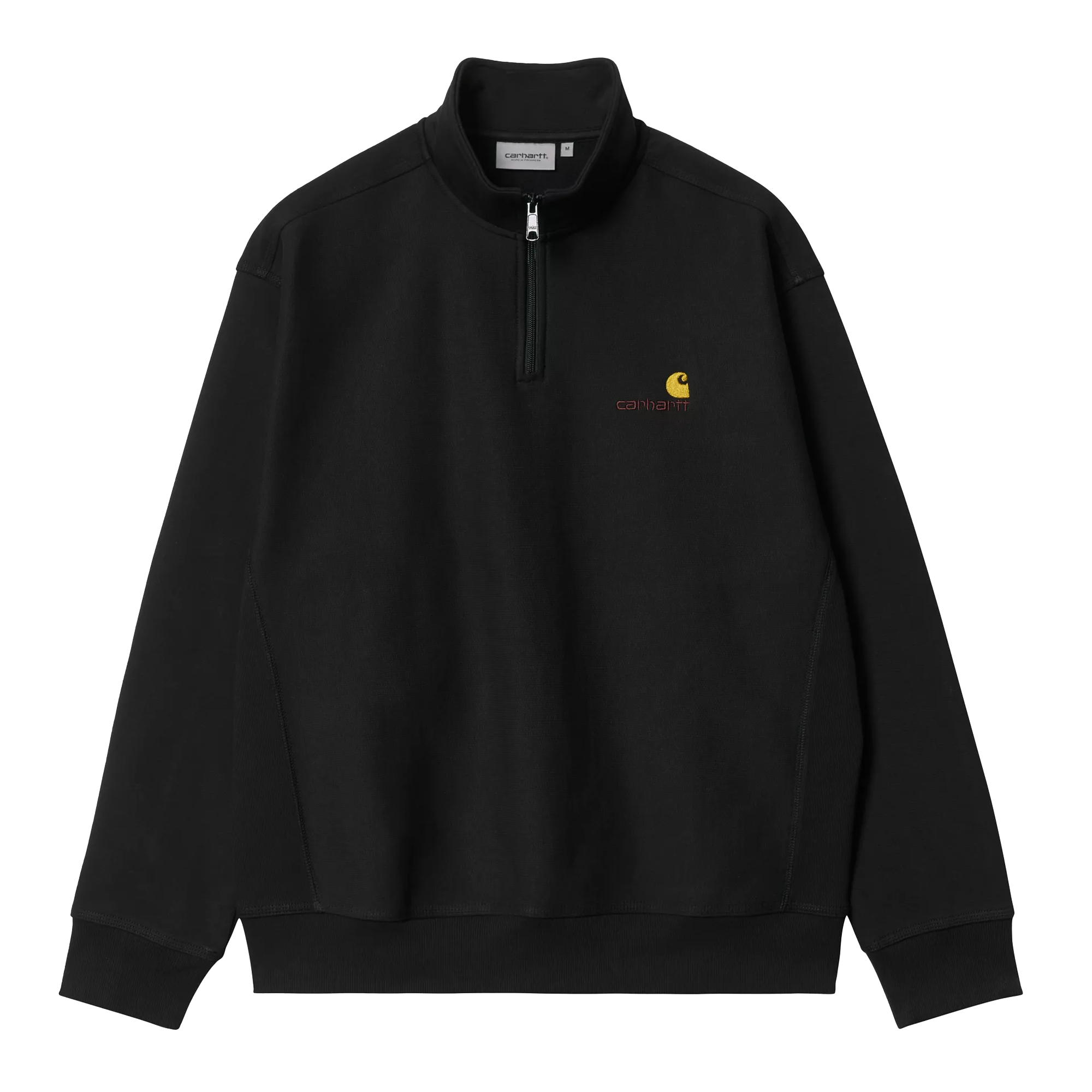 Мужская толстовка Half Zip American Script Sweat Carhartt WIP I027014-BLACK-XXL