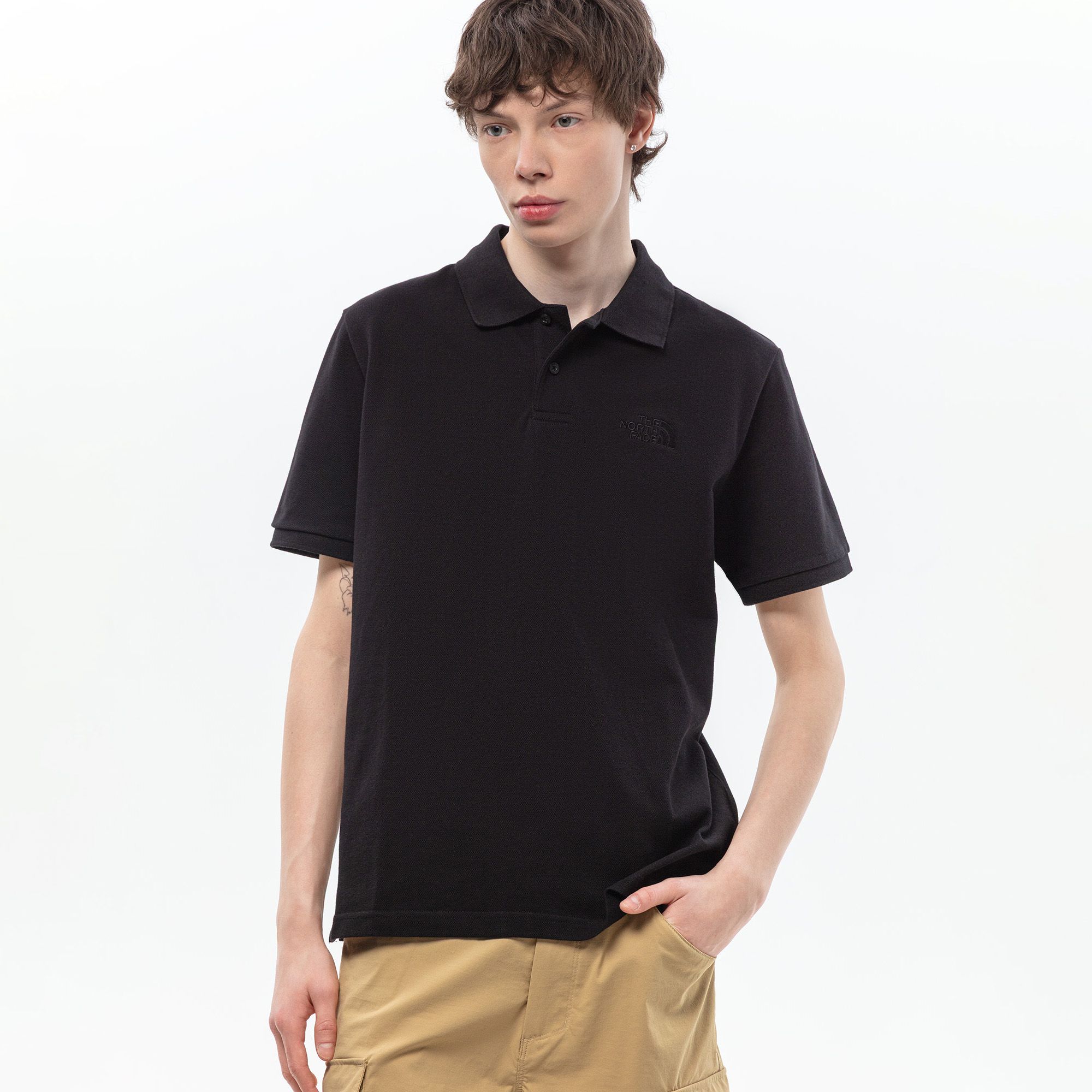 Мужское поло Regular Polo Essential Black The North Face NF0A8C1PJK31-S