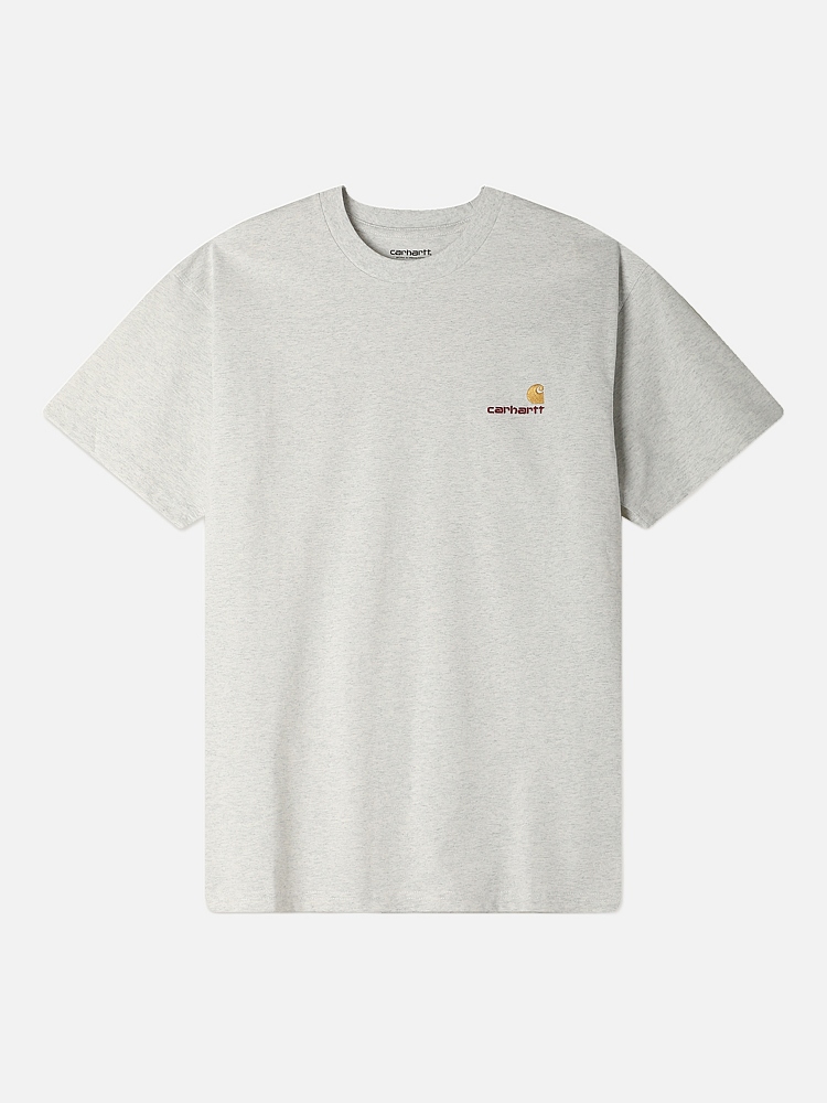 Мужская футболка American Script T-Shirt Carhartt WIP I029956-ASHHTHR-M