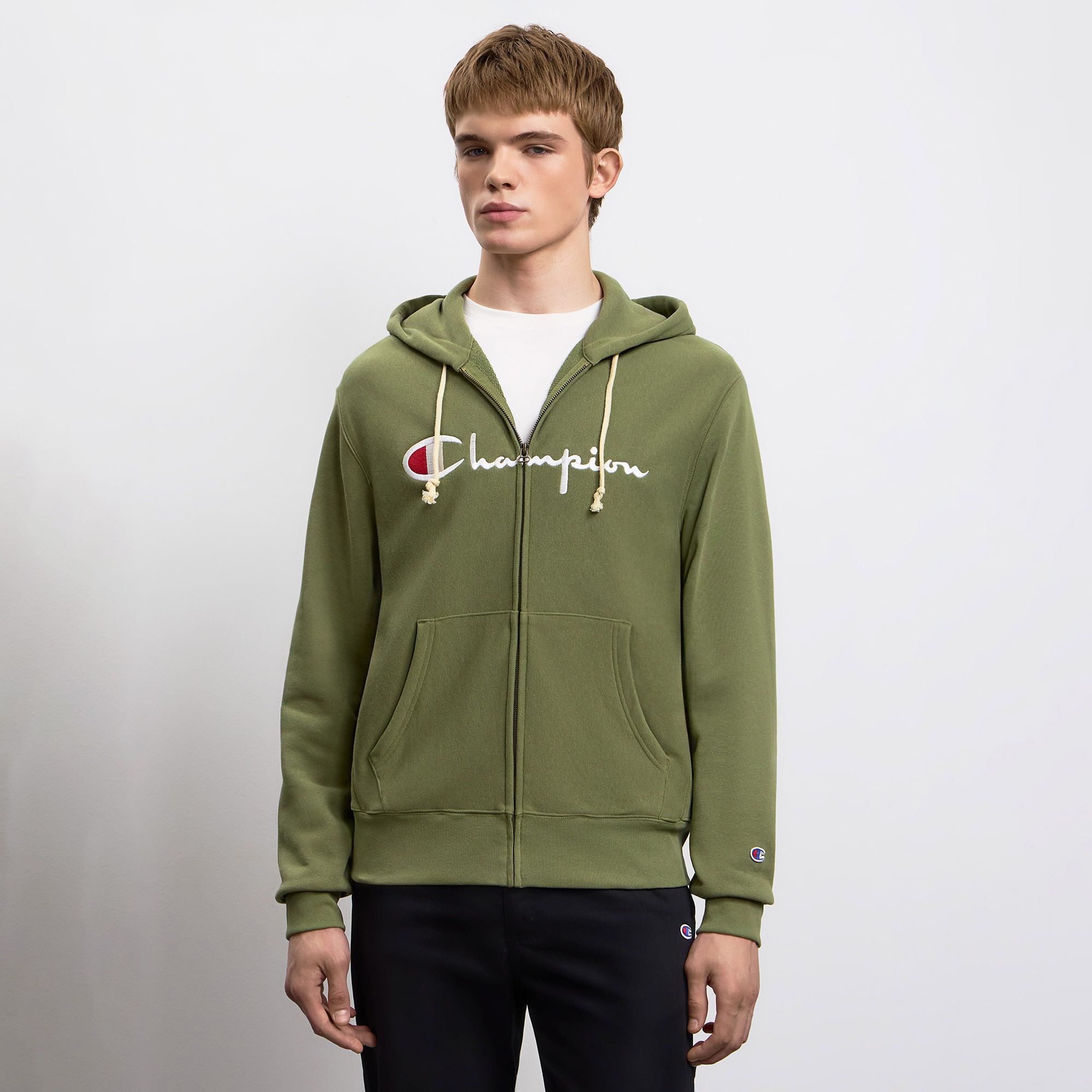 Мужская толстовка Reverse Weave Full Zip Hoodie Sweatshirt Champion 221169-GS029-S