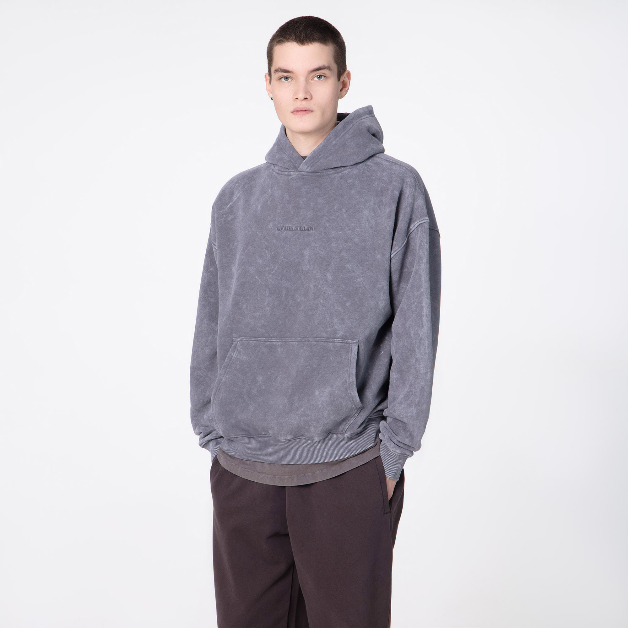 Мужская худи STREETBEAT Oversized String Washed Hoodie SBM-HD0012-902-L