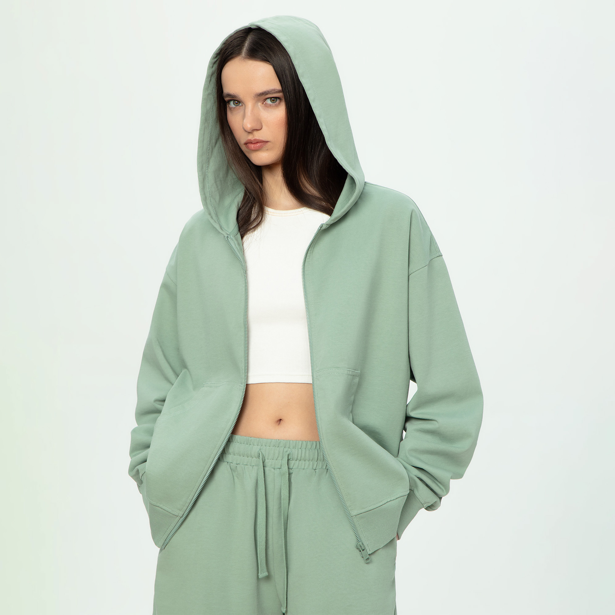 Женская толстовка Full Zip Light Jersey Hoodie STREETBEAT SBW-HDFZ0105-340-L