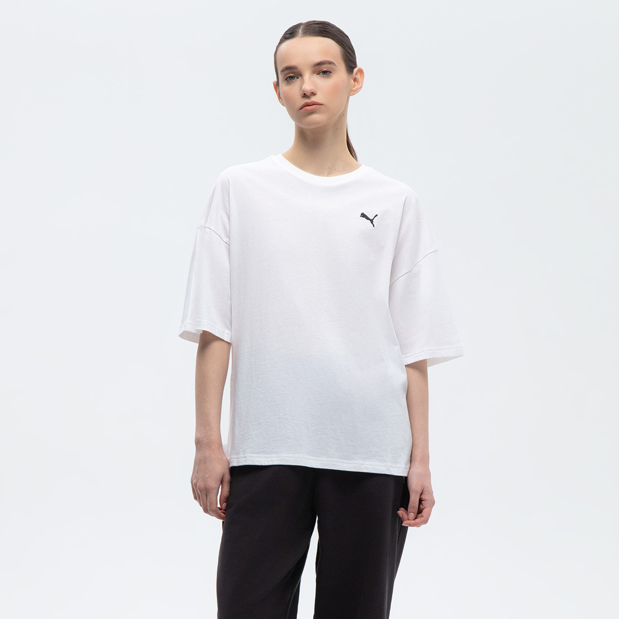 Женская футболка Wardrobe Essentials Oversized Tee PUMA 62974402-XS