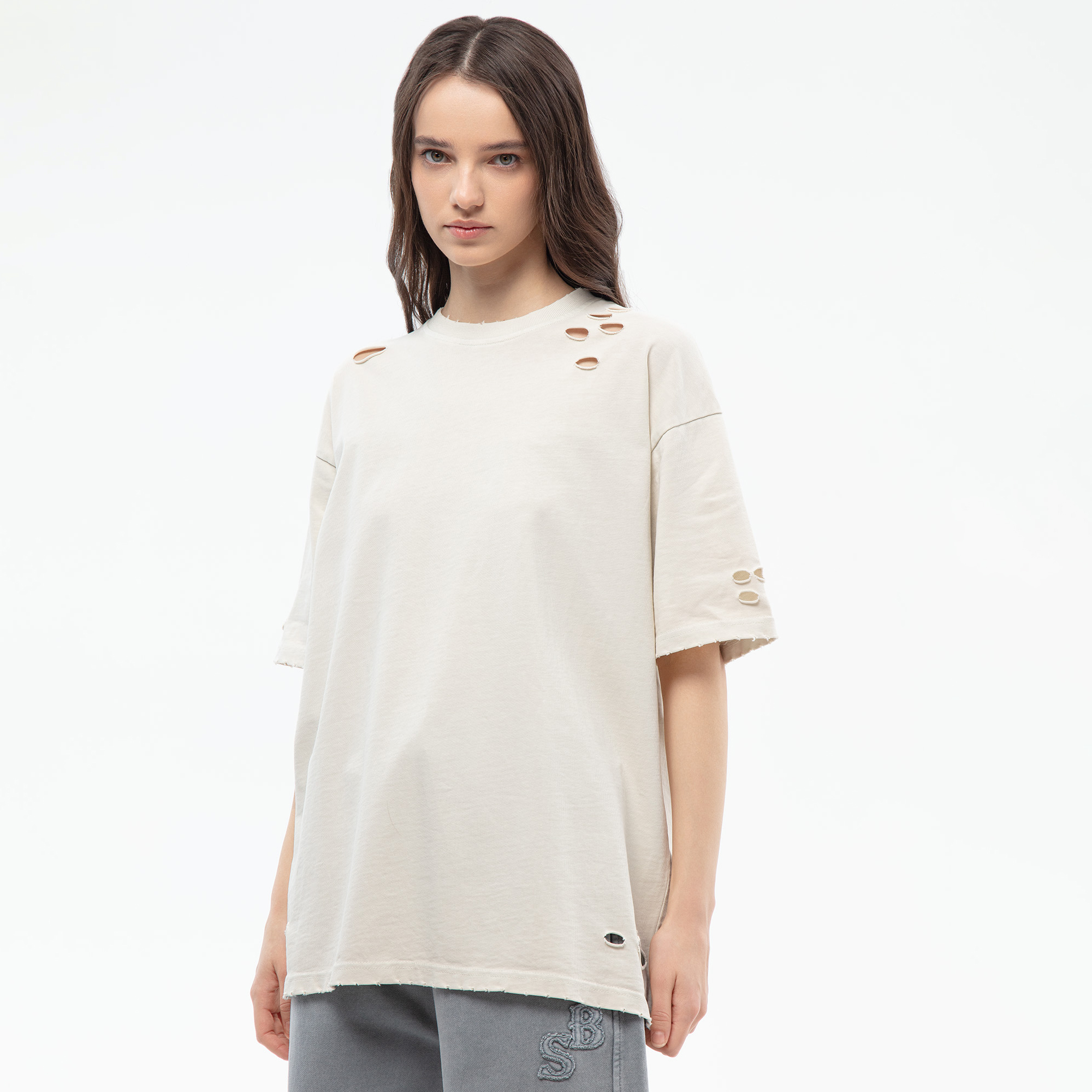 Женская футболка  Worned Oversize Tee STREETBEAT SBW-TEE0035-200-L