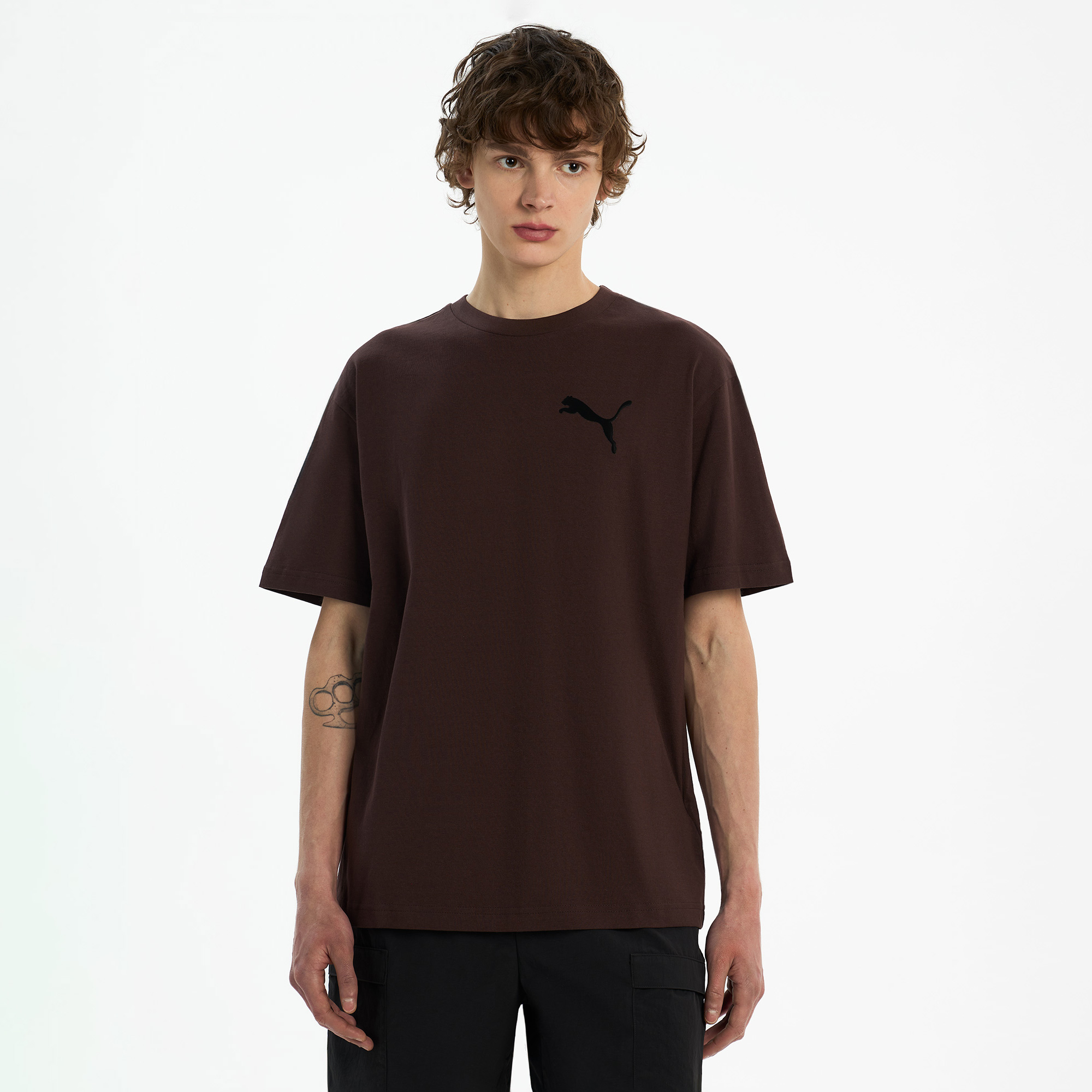 Мужская футболка Essentials Elevated Cat Logo Relaxed Tee PUMA 63439131-XL