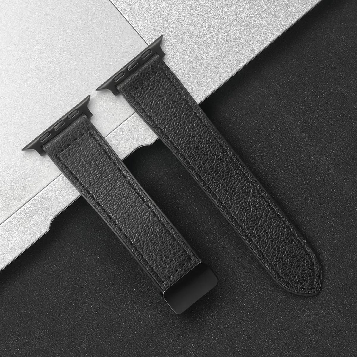 Силиконовый кожаный ремешок для Apple Watch Band 49/44/42/45/38/40/41 Аксессуары Браслет для iWatch Ultra Series 10 9 8 7 SE 6 5 4 42 44 45 46mm 49mm gray Explorer Outdoors