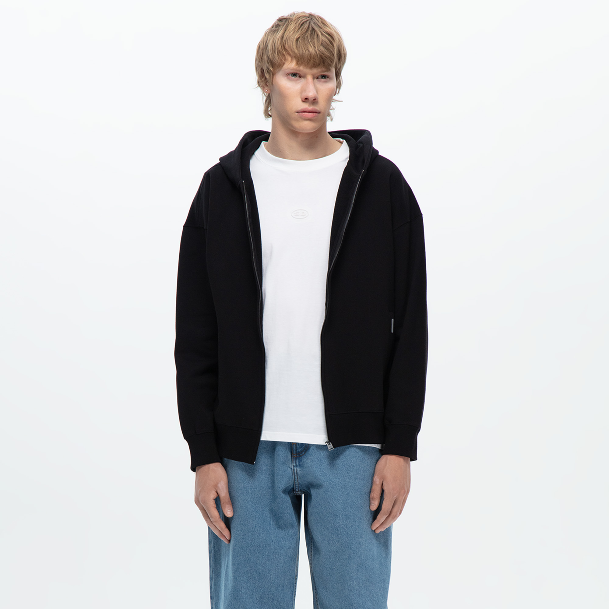 Мужская толстовка Full Zip Loose French Terry Hoodie STREETBEAT SBM-HDFZ0017-001-S