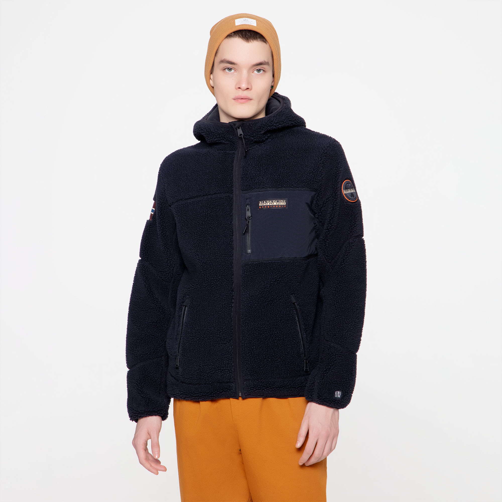 Мужская флисовая кофта Yupik Full Zip Hoodie Napapijri NP0A4GNS0411-S